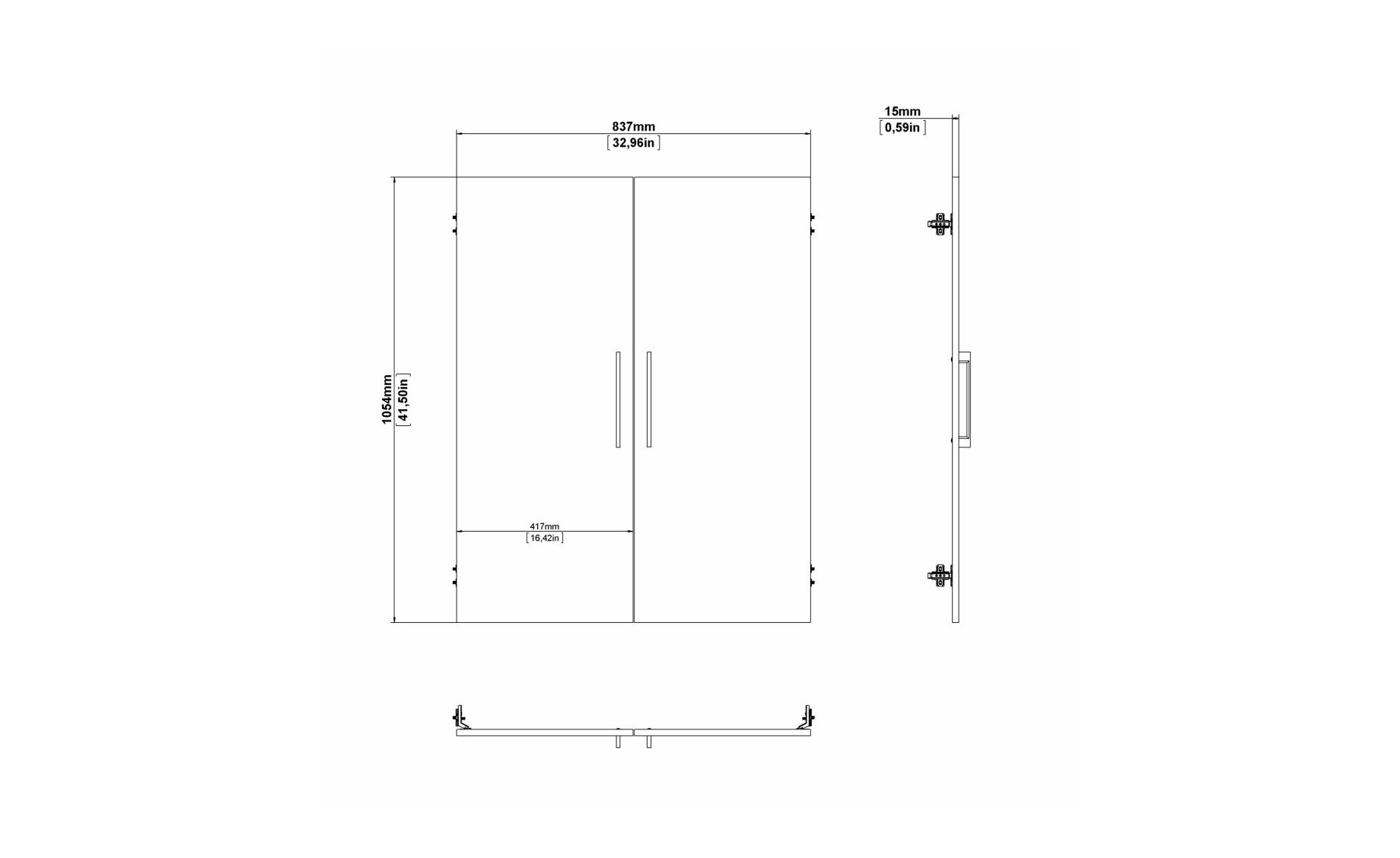 Prima 2 vrata drvena 84x1,5x106 cm sonoma