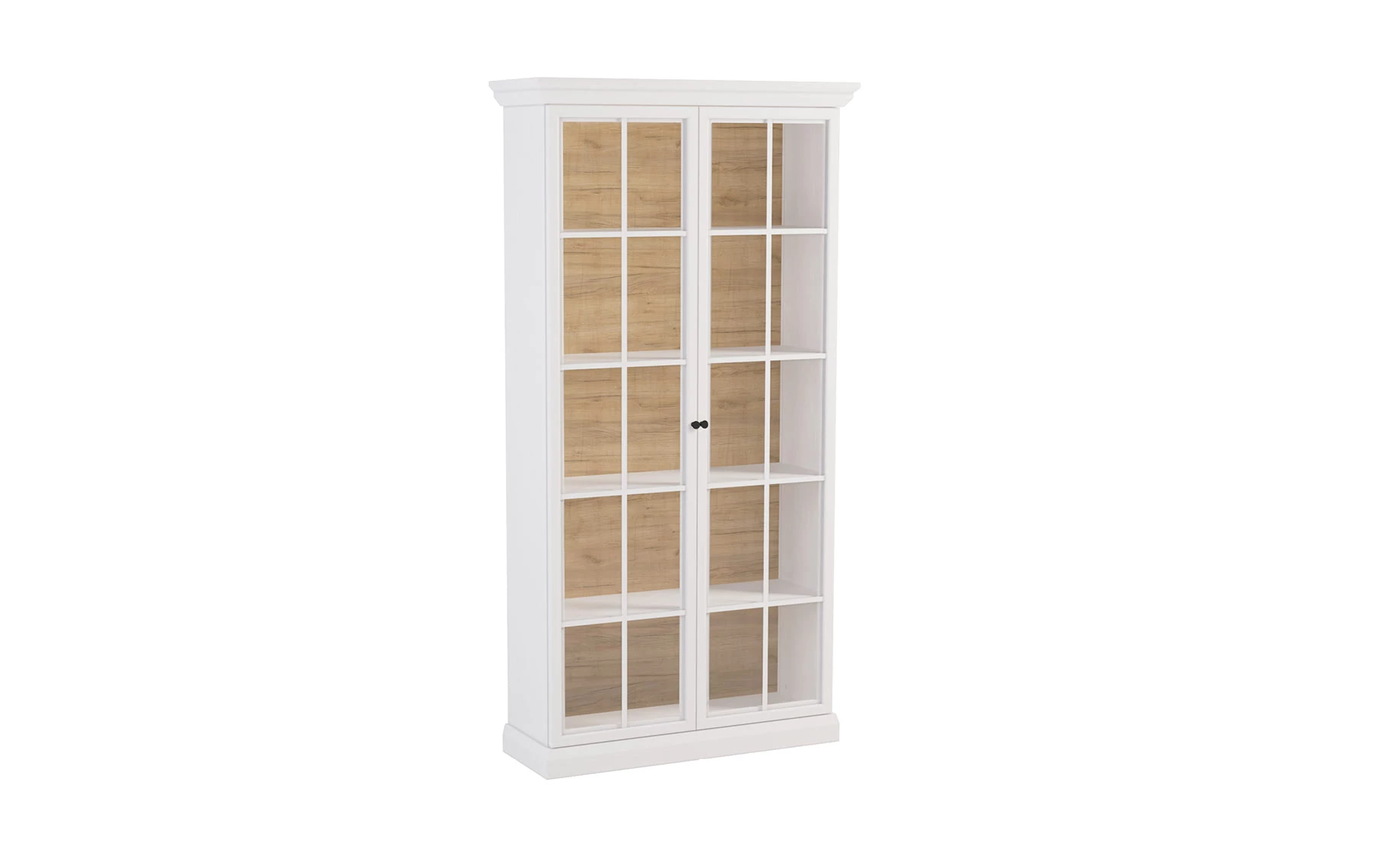 Lucca vitrina 2 vrata 102,5x40,5x200 cm bijela/staklo