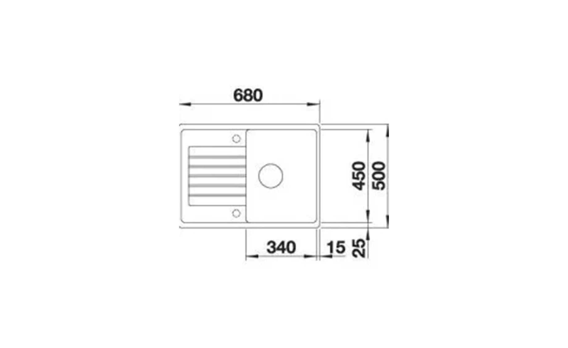 Blanco ZIA 45S Compact silg. crna Rev