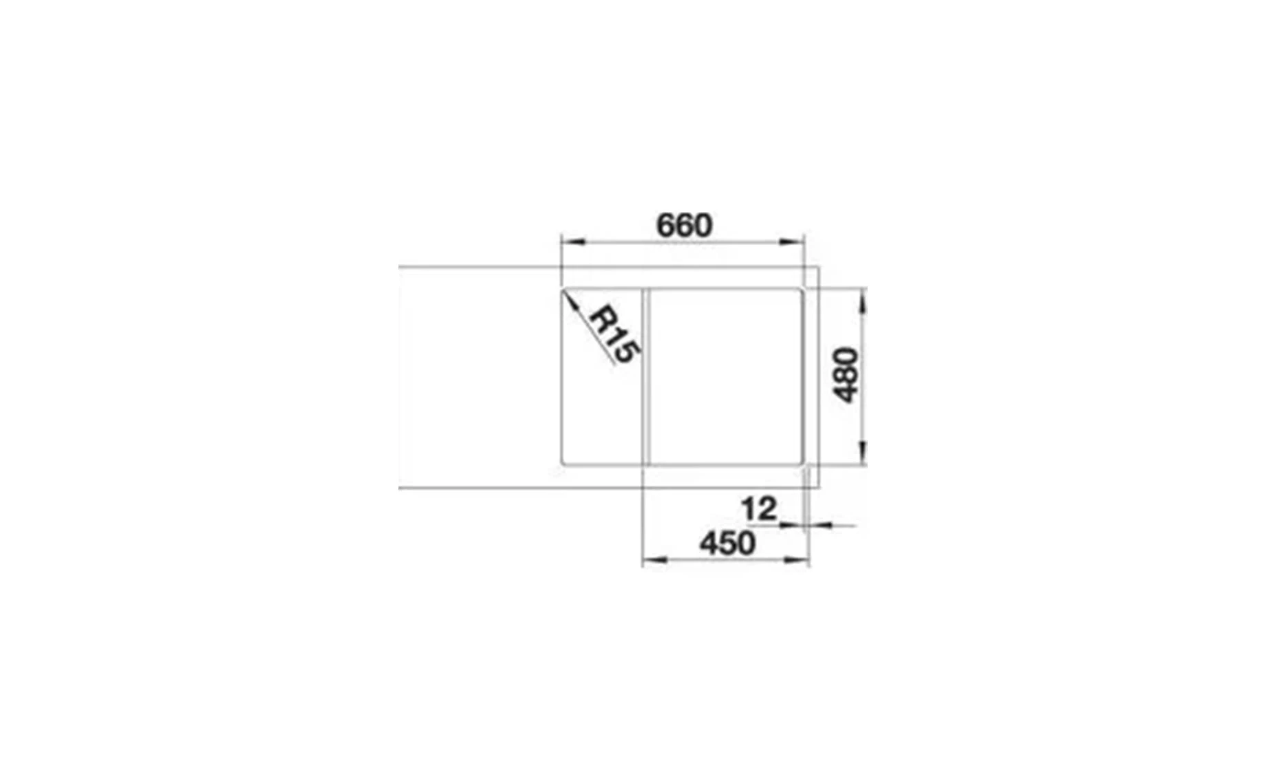 Blanco ZIA 45S Compact silg. crna Rev