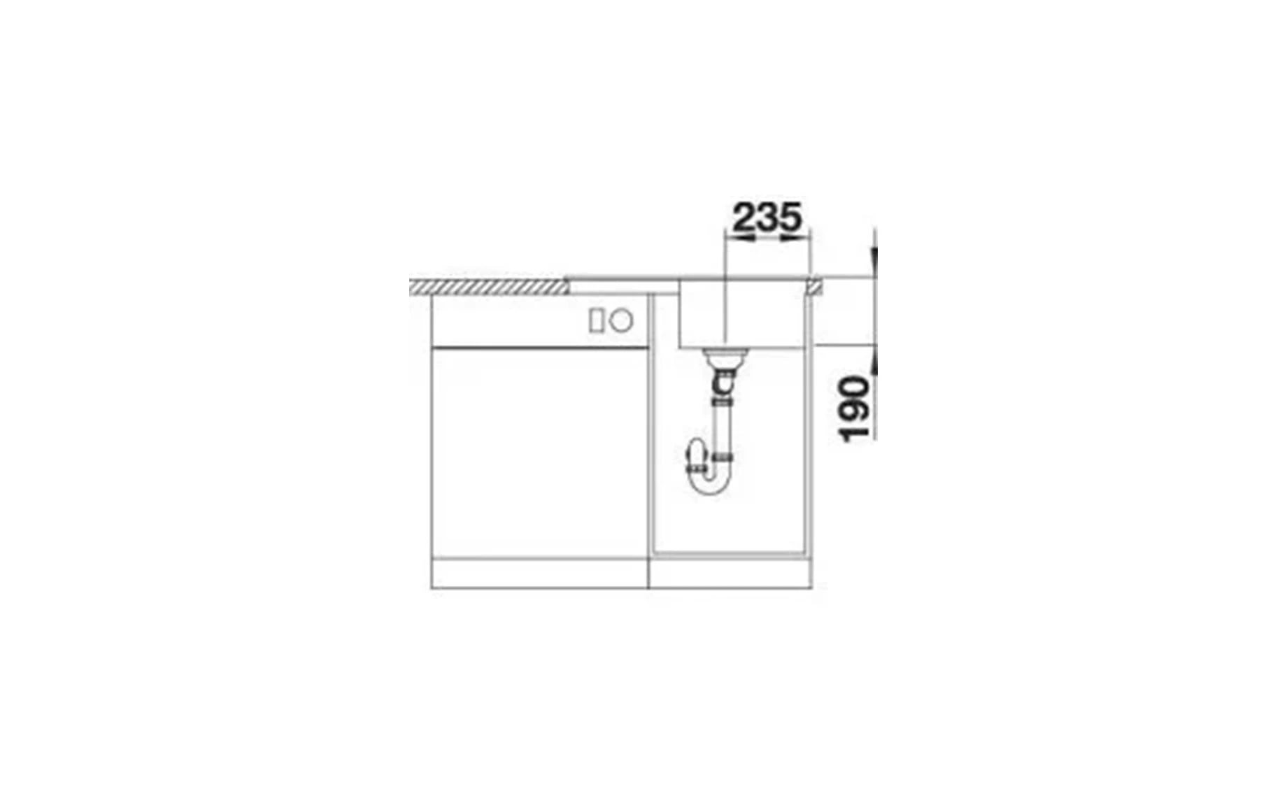 Blanco ZIA 45S Compact silg. crna Rev