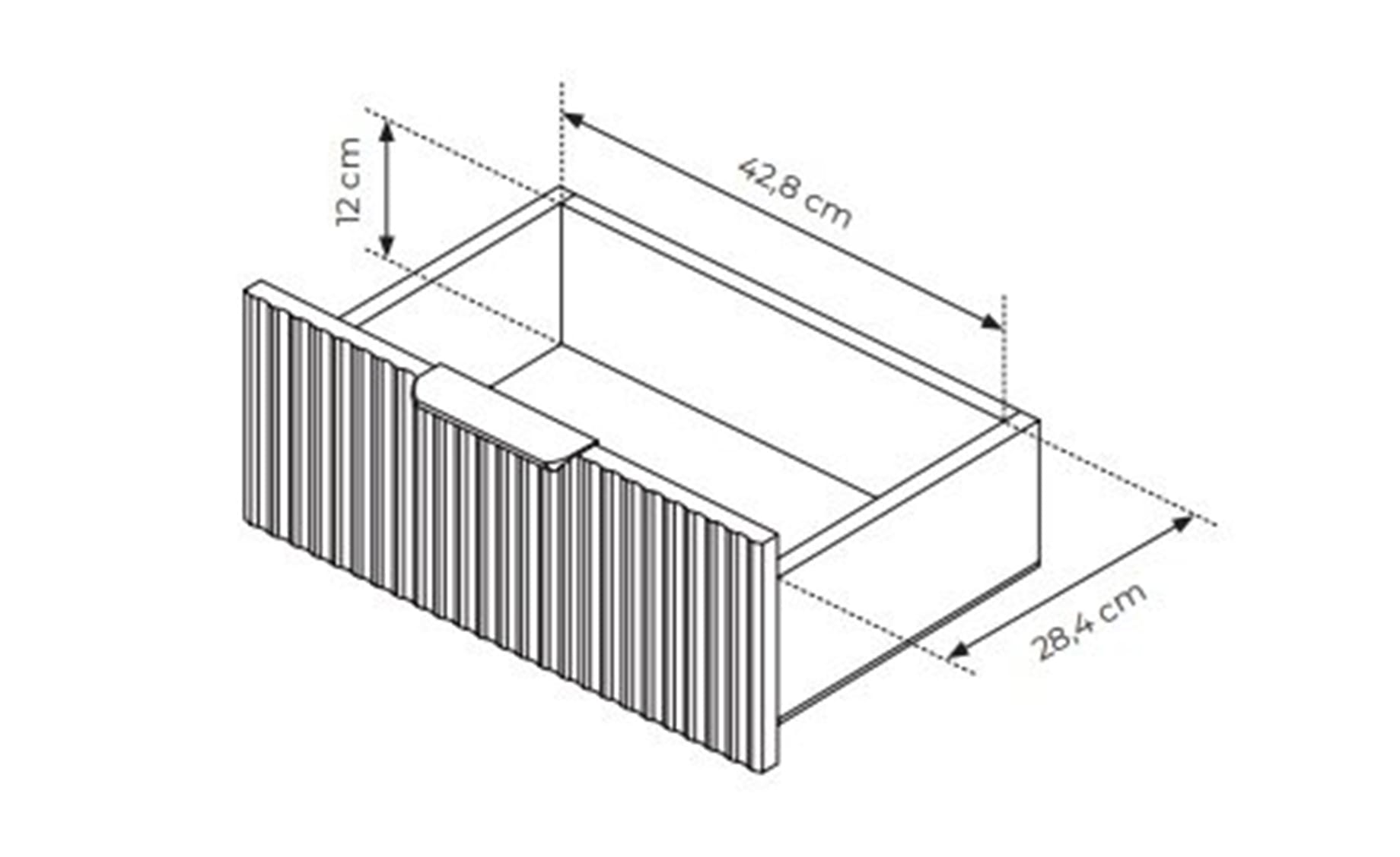 Lante komoda 2 vrata + 3 fioke 163,2x38x81,2 cm crna