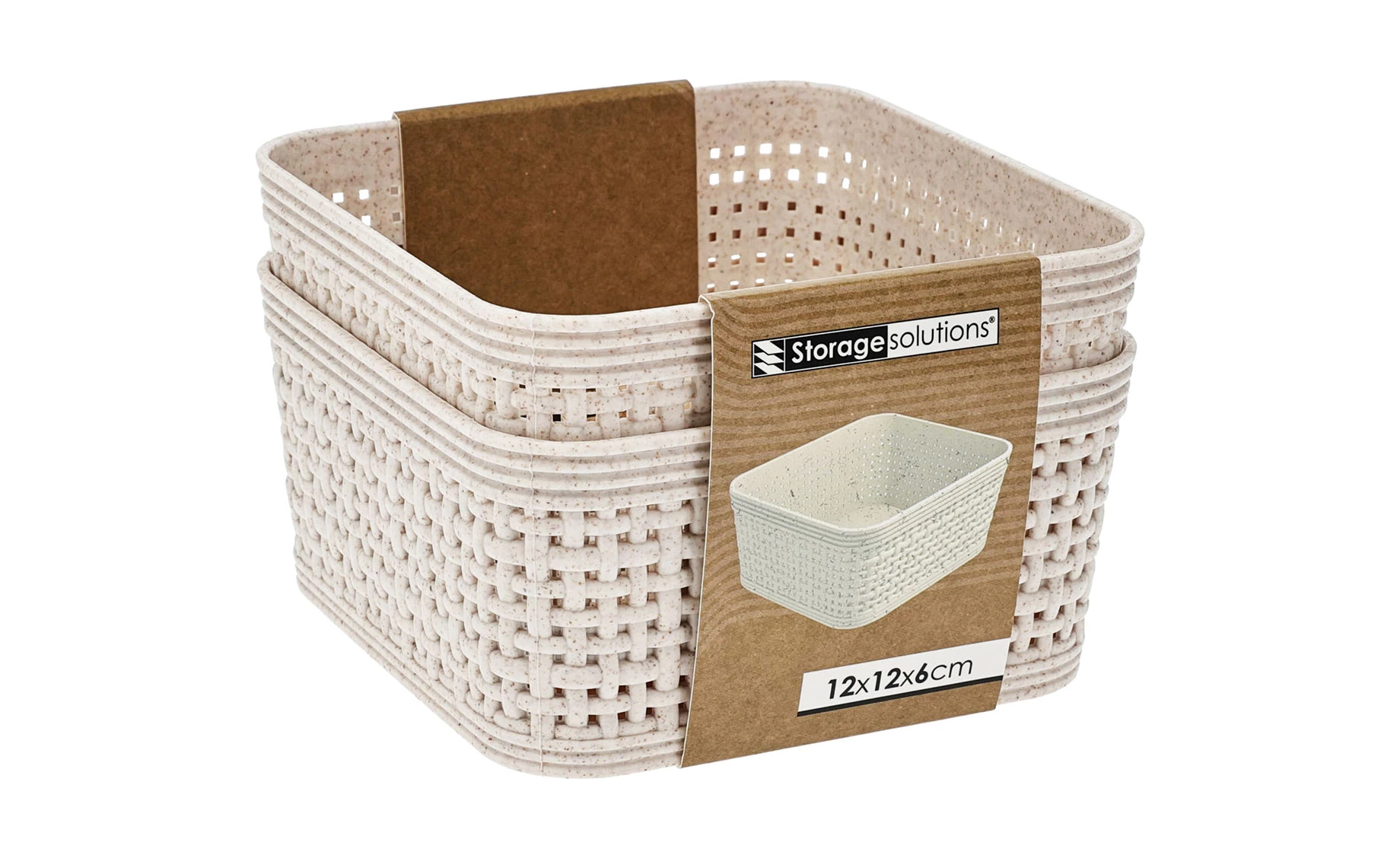 Ukrasna korpa Sand set 2kom 12x12x6cm bež