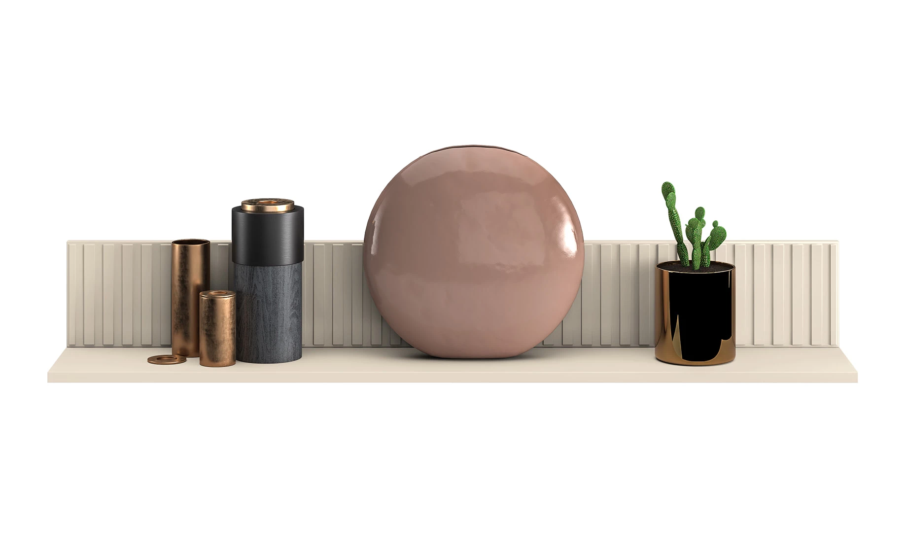 Sophie zidna polica 120x20x18 cm kašmir bež