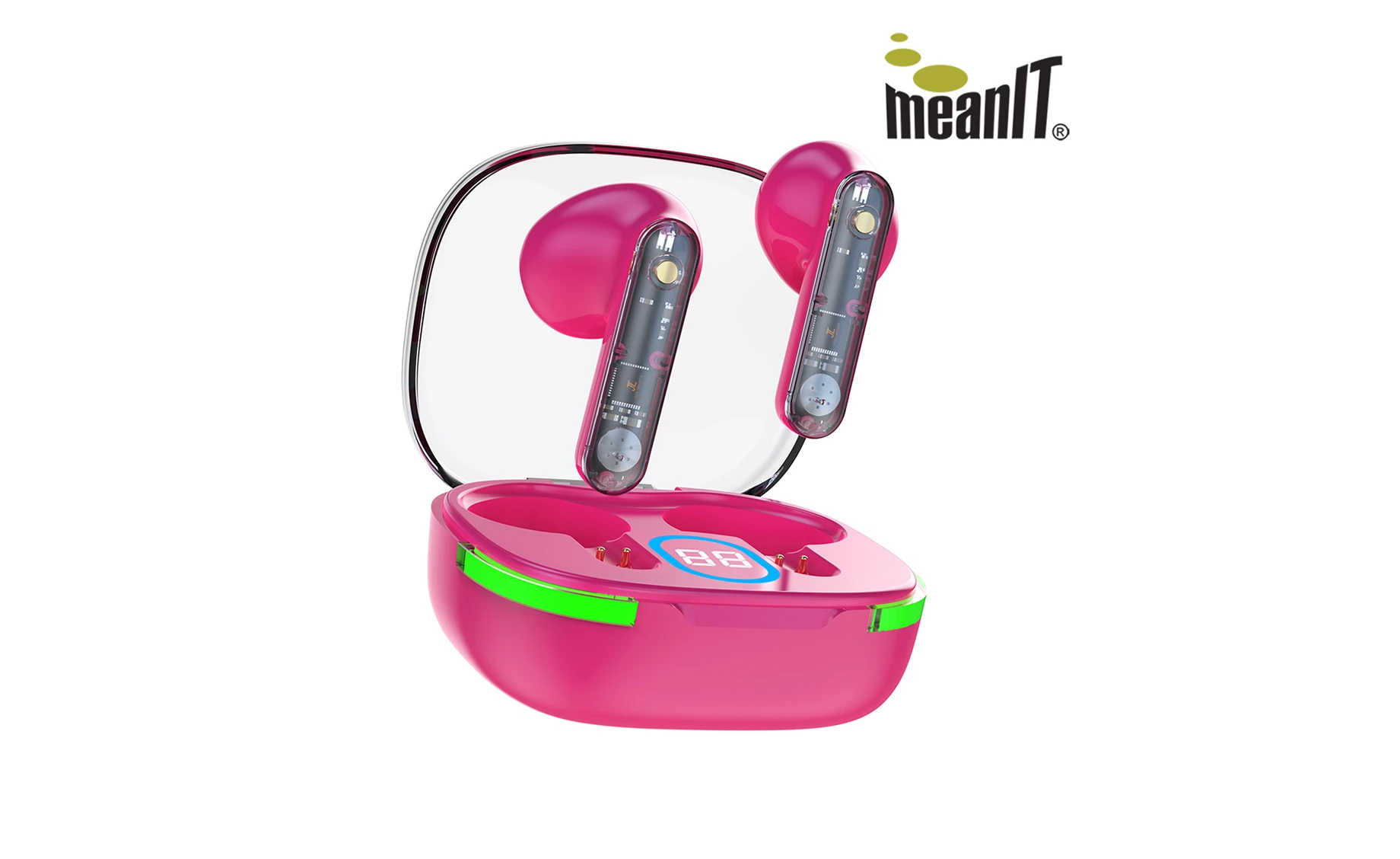 Meanit TWS B80 TWS bluetooth slušalice , crvene