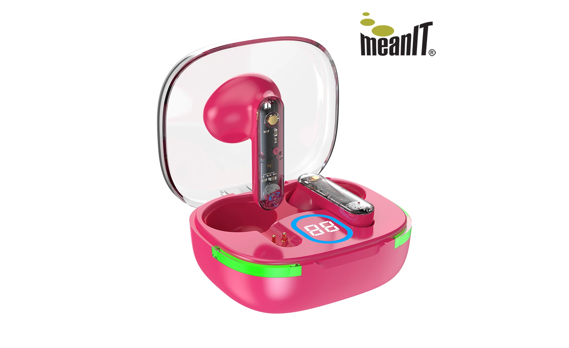 Meanit TWS B80 TWS bluetooth slušalice , crvene