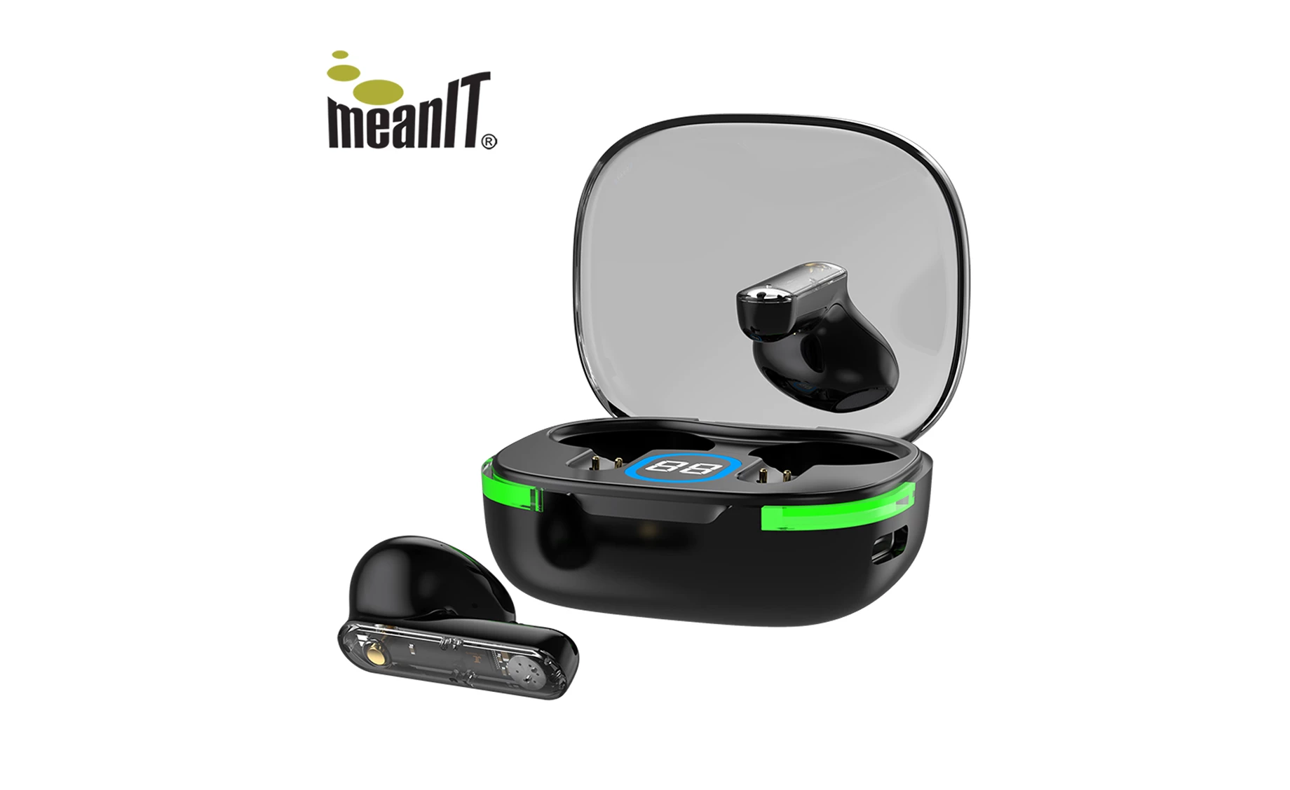 Meanit TWS B80 TWS bluetooth slušalice , crne
