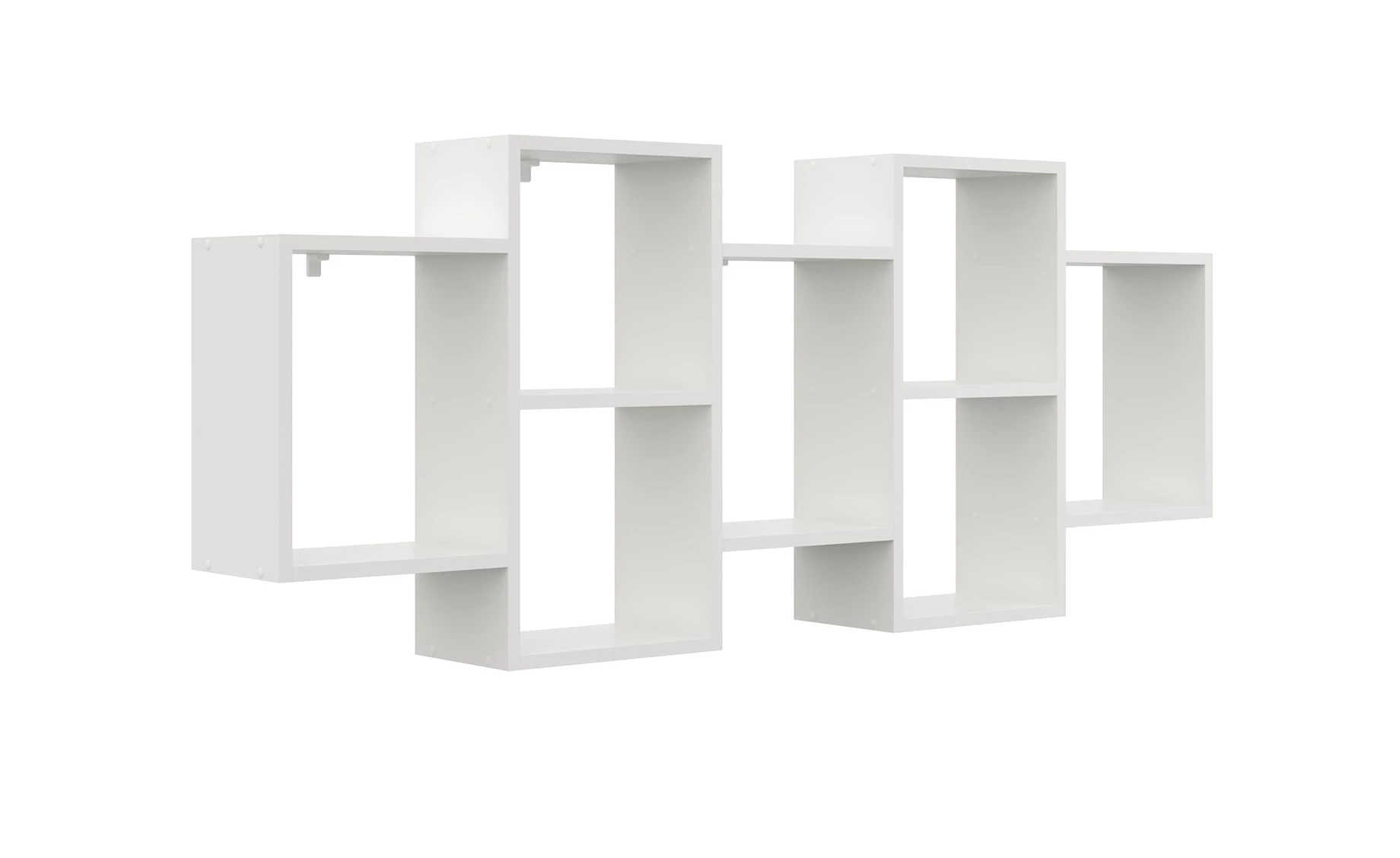 Lea zidna polica 161x18x65 cm bela