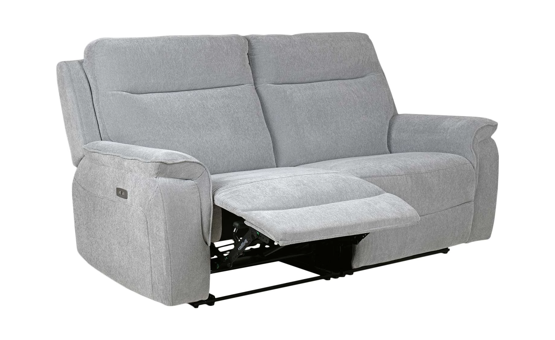 Avila trosjed s 2 elek. relax funkcije 205x98x102 cm svijetlo siva