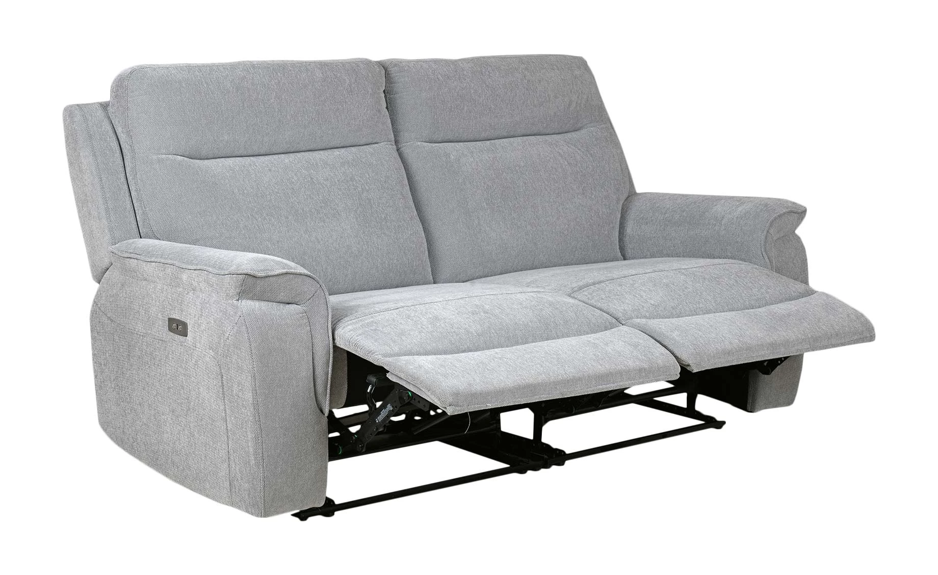 Avila trosjed s 2 elek. relax funkcije 205x98x102 cm svijetlo siva