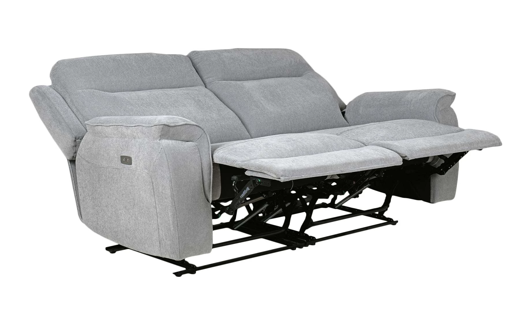 Avila trosjed s 2 elek. relax funkcije 205x98x102 cm svijetlo siva