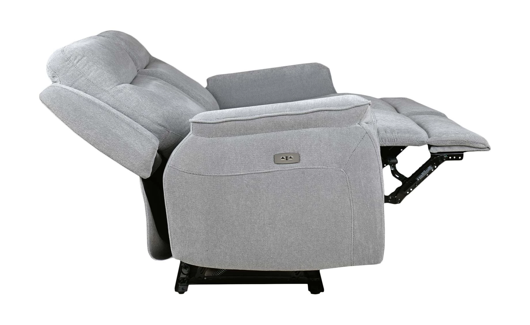 Avila trosjed s 2 elek. relax funkcije 205x98x102 cm svijetlo siva