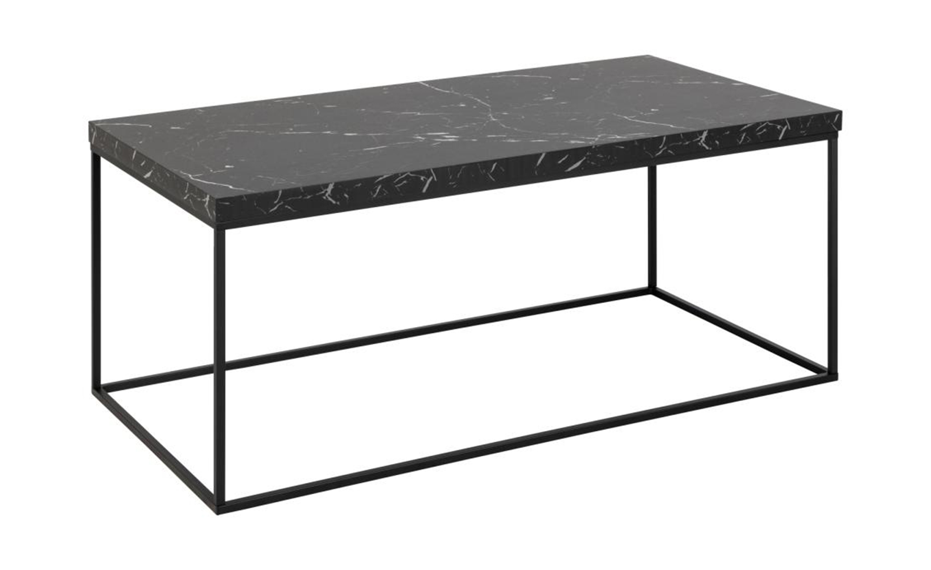 Barossa klub sto 110x55x45 cm crni mermer / metal