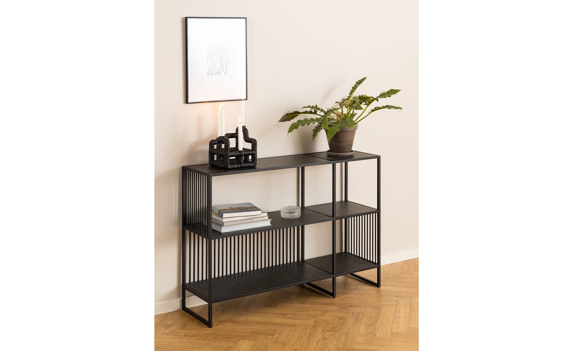 Strington polica 120x35x83 cm crna