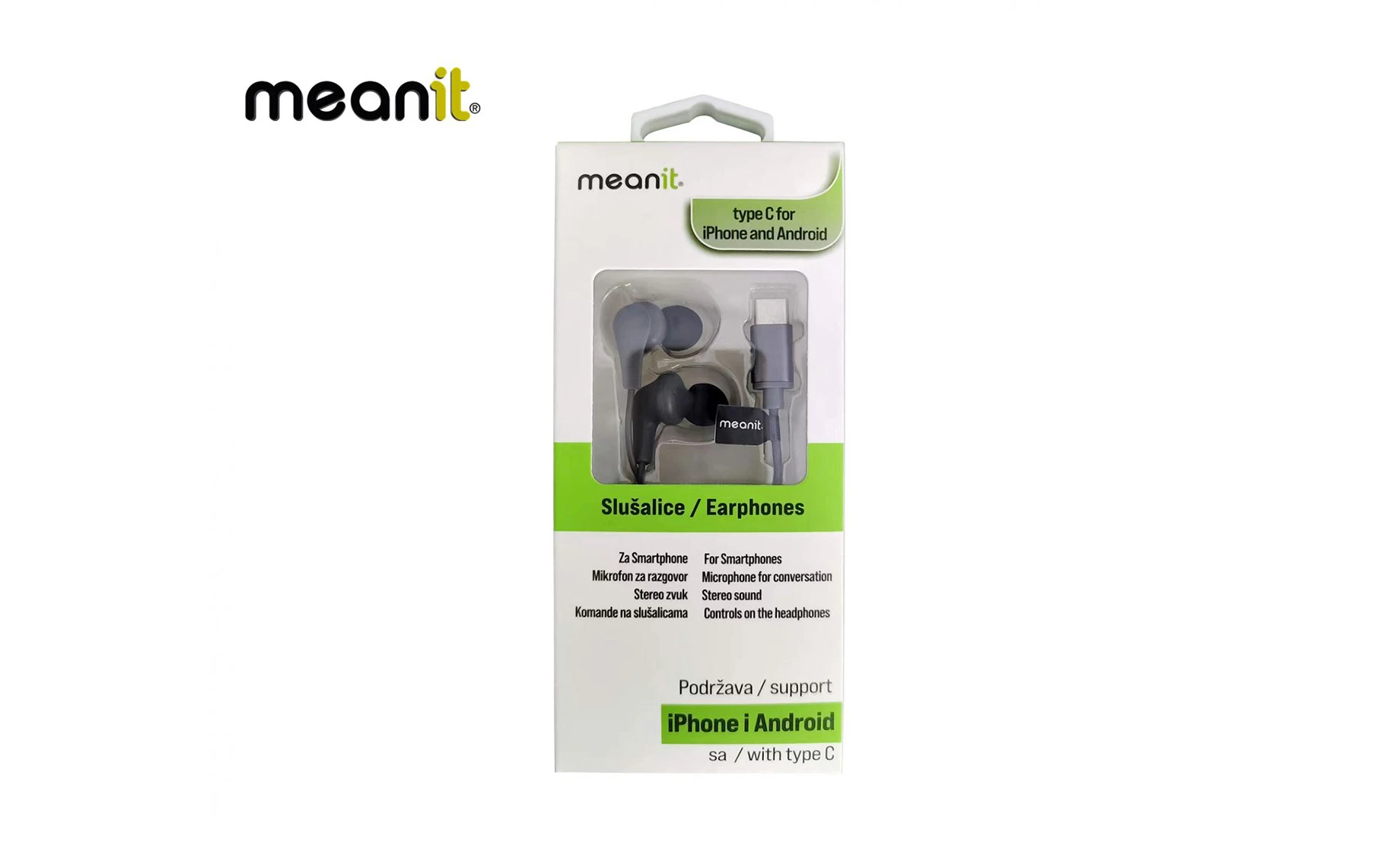 Meanit Type-C in ear univerzalne slušalice