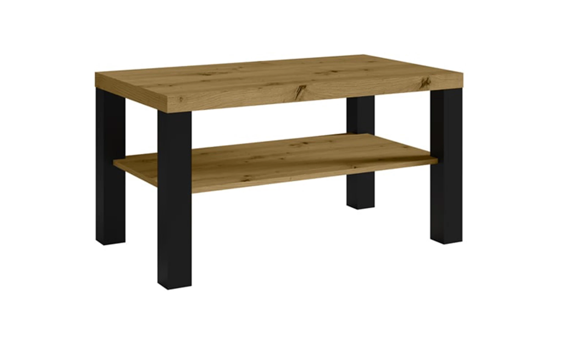 Olek klub sto sa 1 policom 100x55x51 cm natur / crna