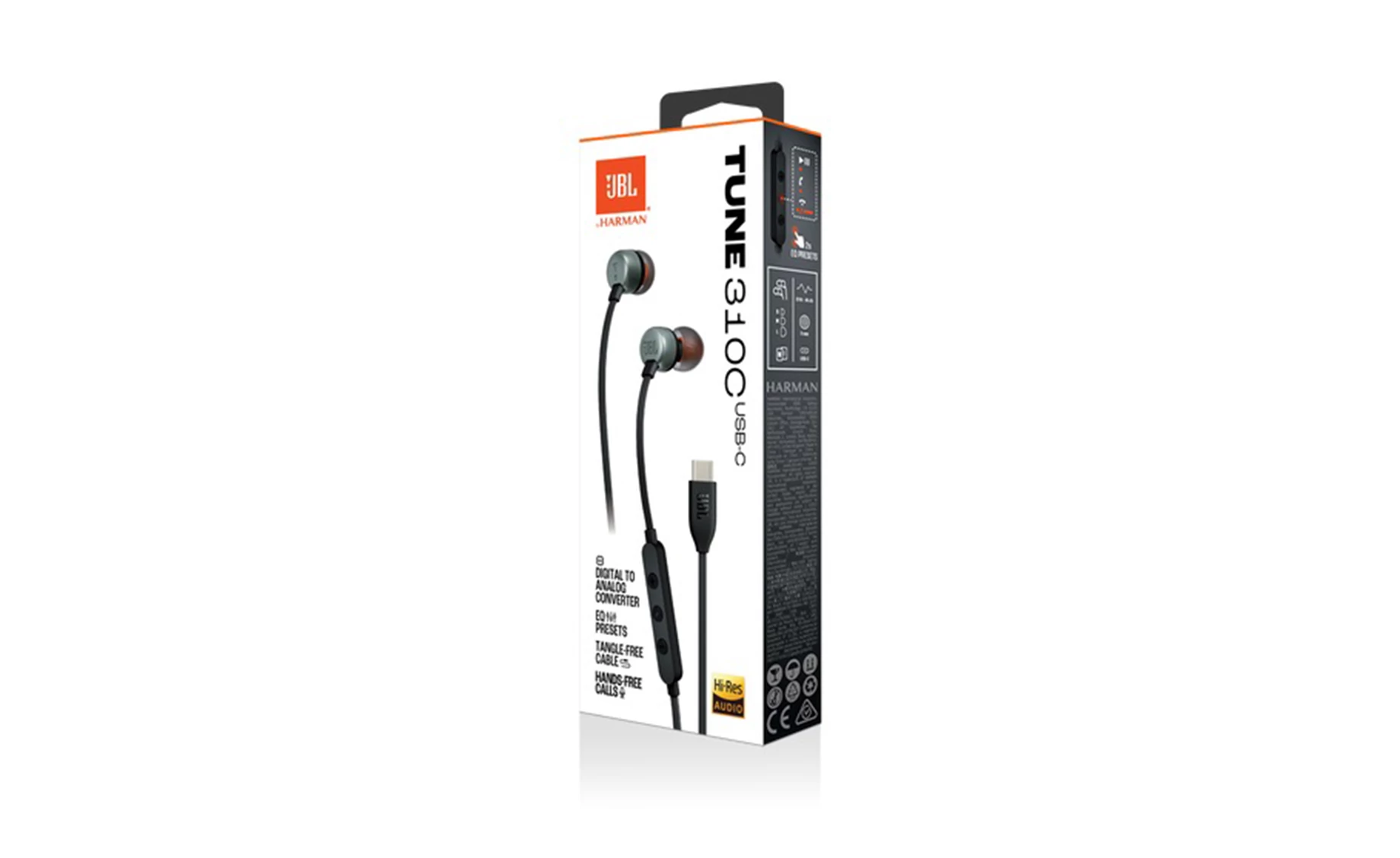 JBL Tune 310c usb-c in ear slušalice , black