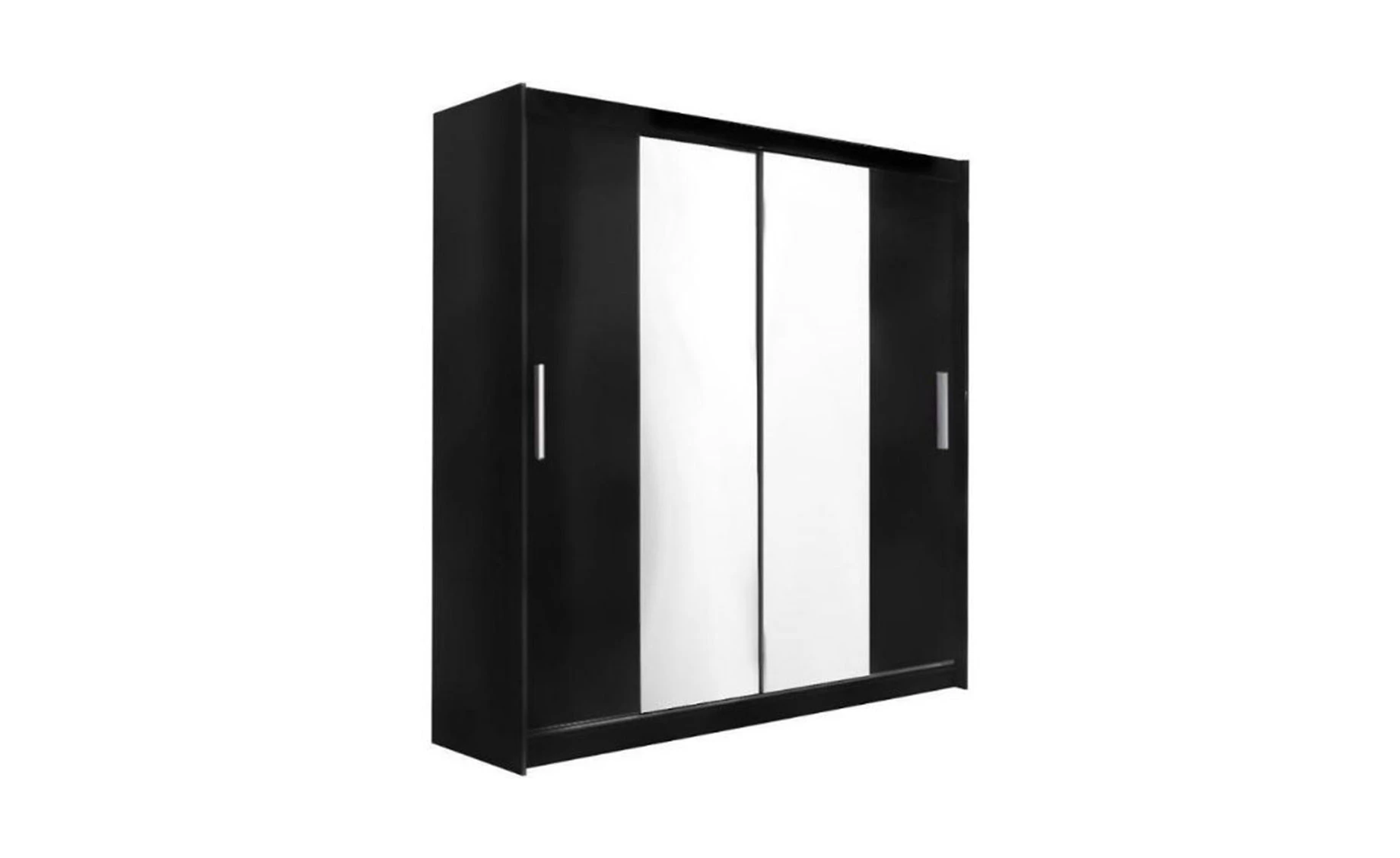 Ola klizni ormar 2 vrata/ogledalo 200x60x215 cm crni