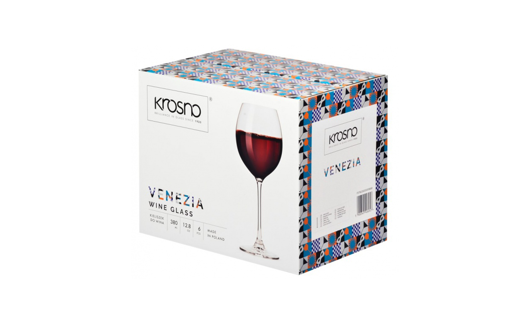 Set čaša za crno vino Krosno Venezia 380ml 6kom