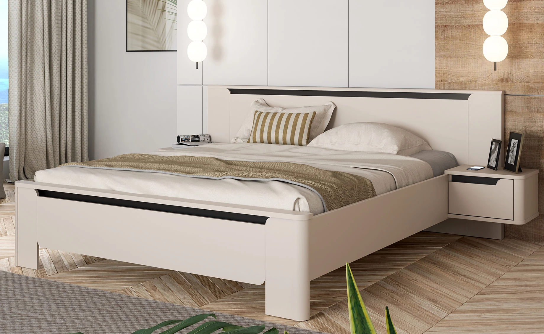 Vodol set krevet+2 noć.ormarića 277x219x94 cm