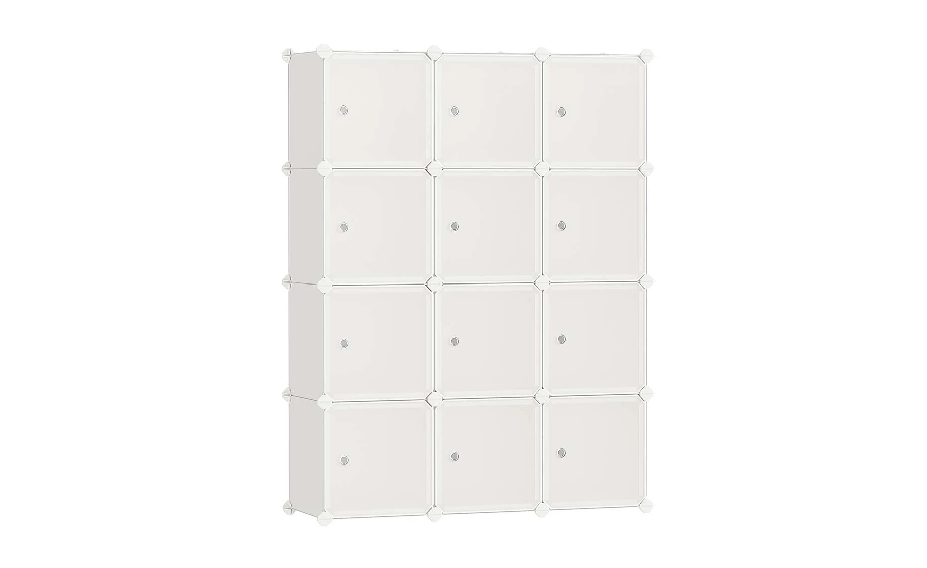 Stalak za odlaganje sa 12 pregrada Nelson 93x31x123cm beli