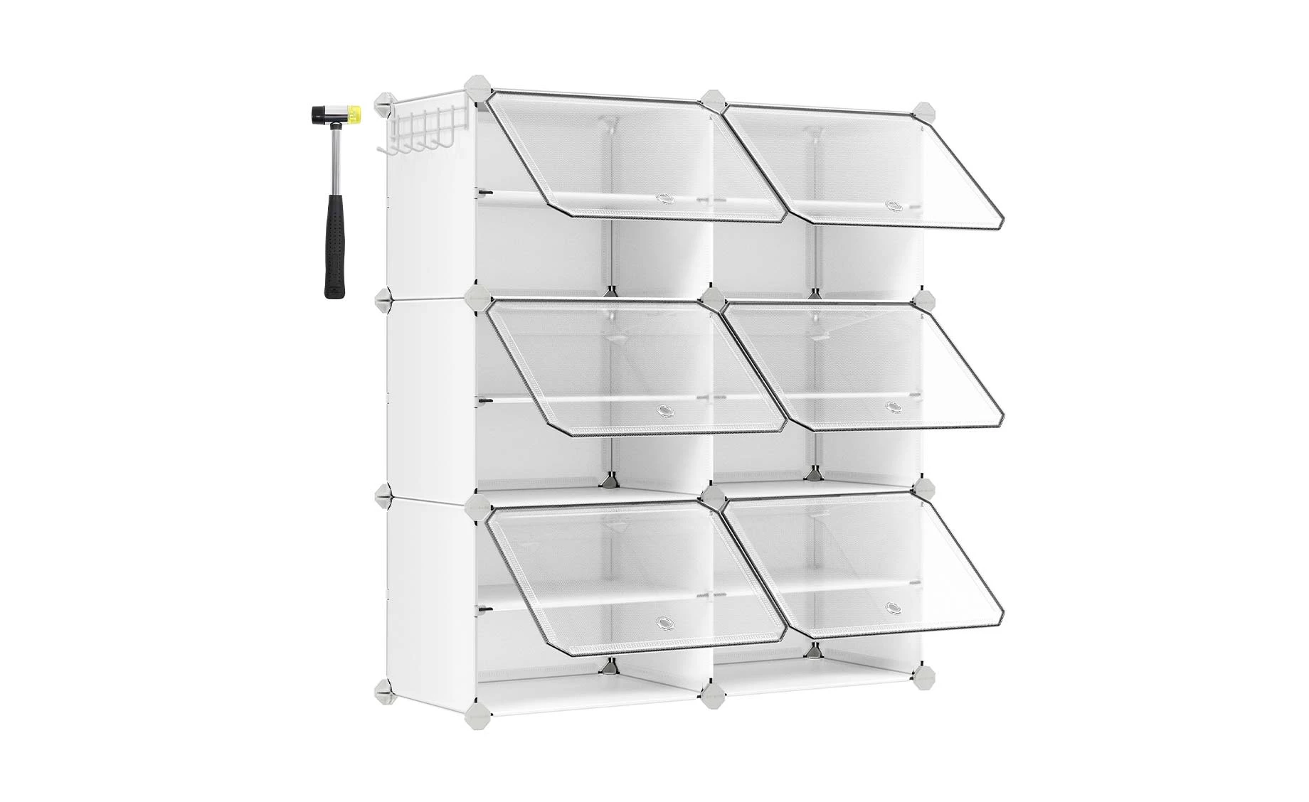 Stalak za odlaganje obuće sa 6 fioka Jon 82x32x92cm beli