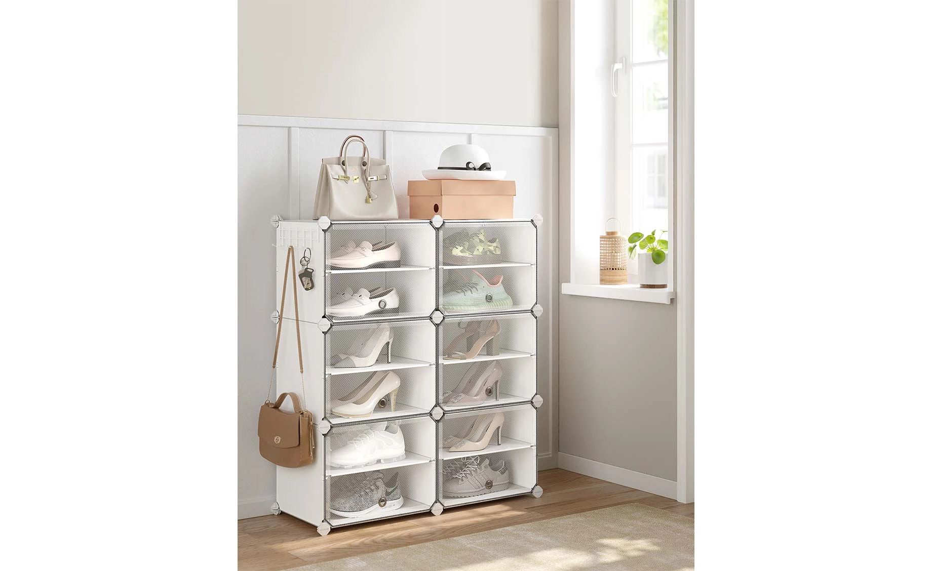 Stalak za odlaganje obuće sa 6 fioka Jon 82x32x92cm beli