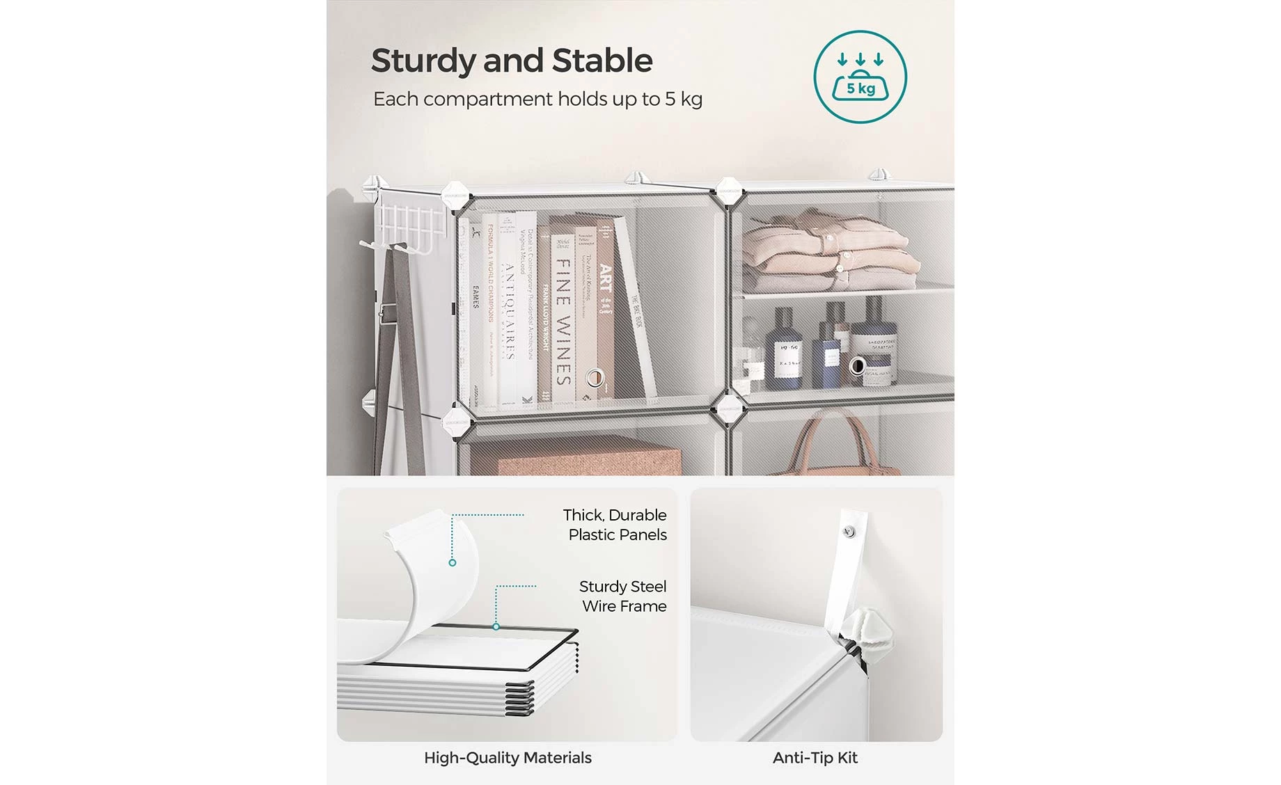 Stalak za odlaganje obuće sa 6 fioka Jon 82x32x92cm beli