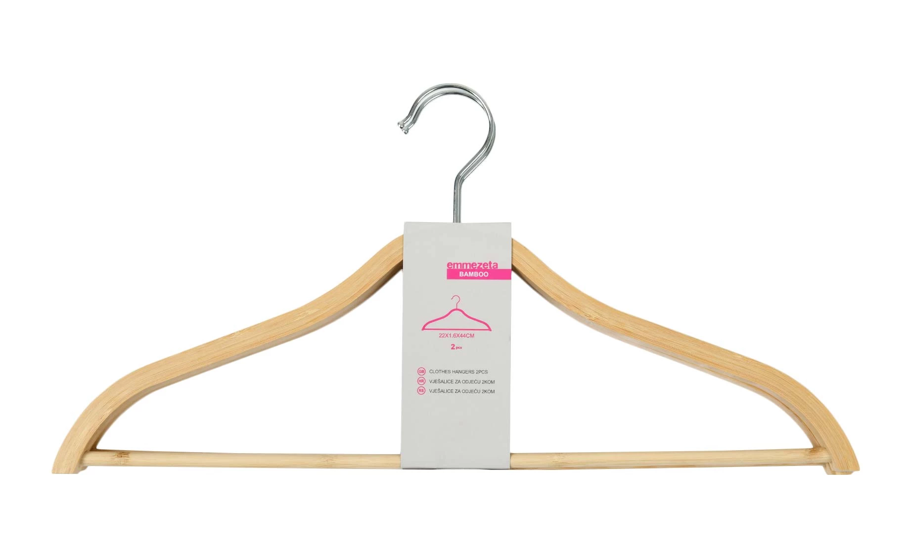 Vešalice za odeću Bamboo set 2kom natur