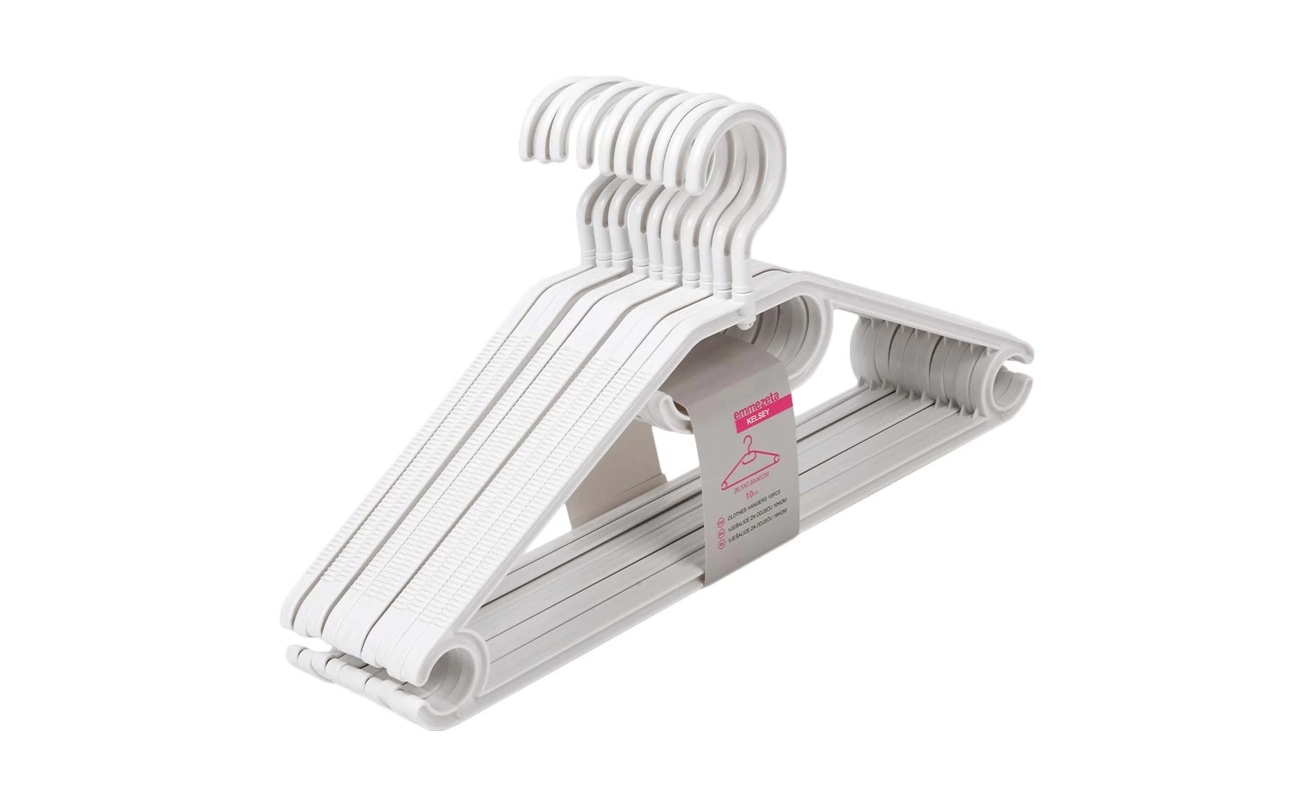 Vešalice za odeću Kelsey set 10kom bele