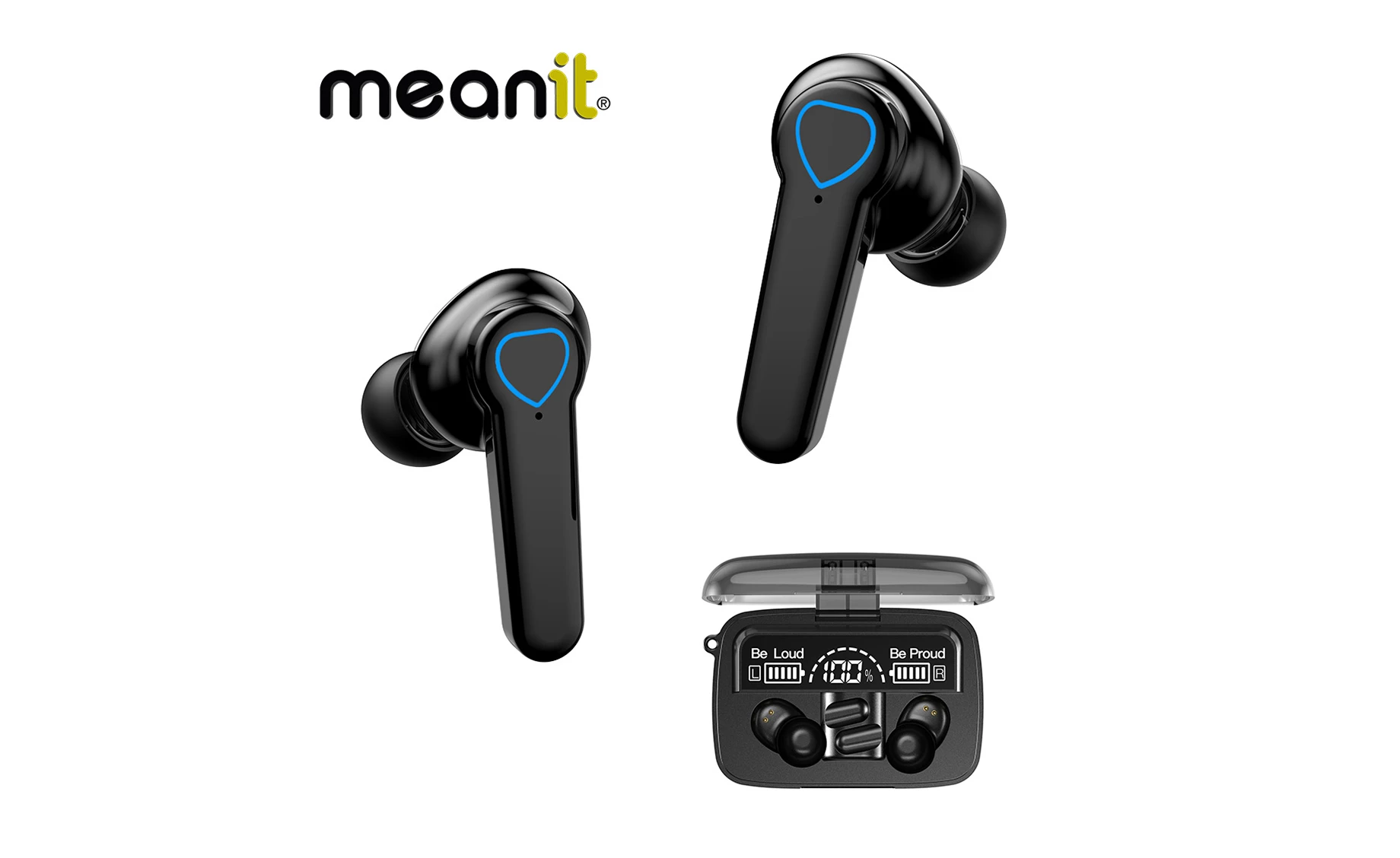 Meanit TWS B400 bluetooth slušalice , crne