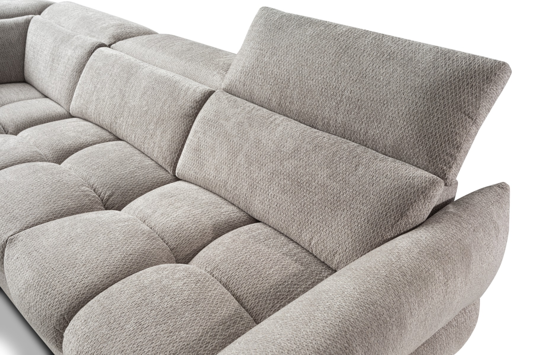Fubu ugaona garnitura sa ležajem 263x234x73/95 cm svetlo siva leva