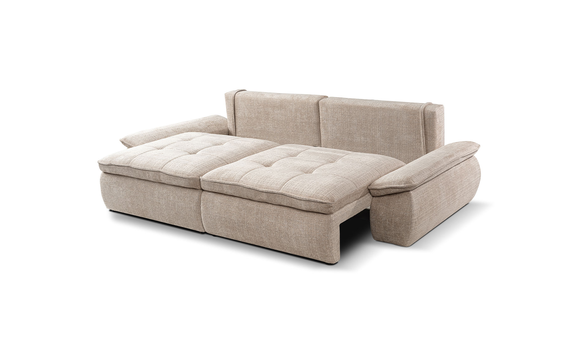 Nube trosed sa ležajem i prostorom za odlaganje 263x122x95 cm bež