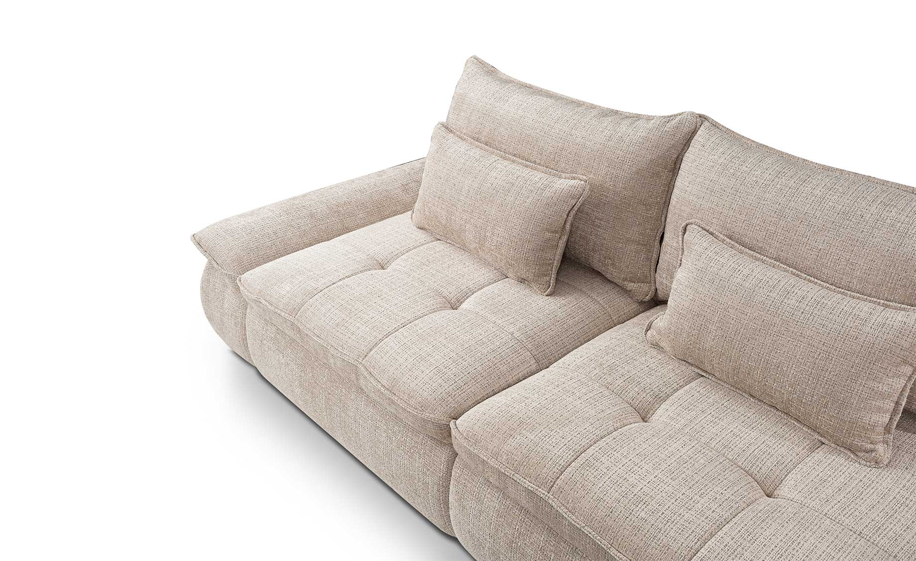 Nube trosed sa ležajem i prostorom za odlaganje 263x122x95 cm bež