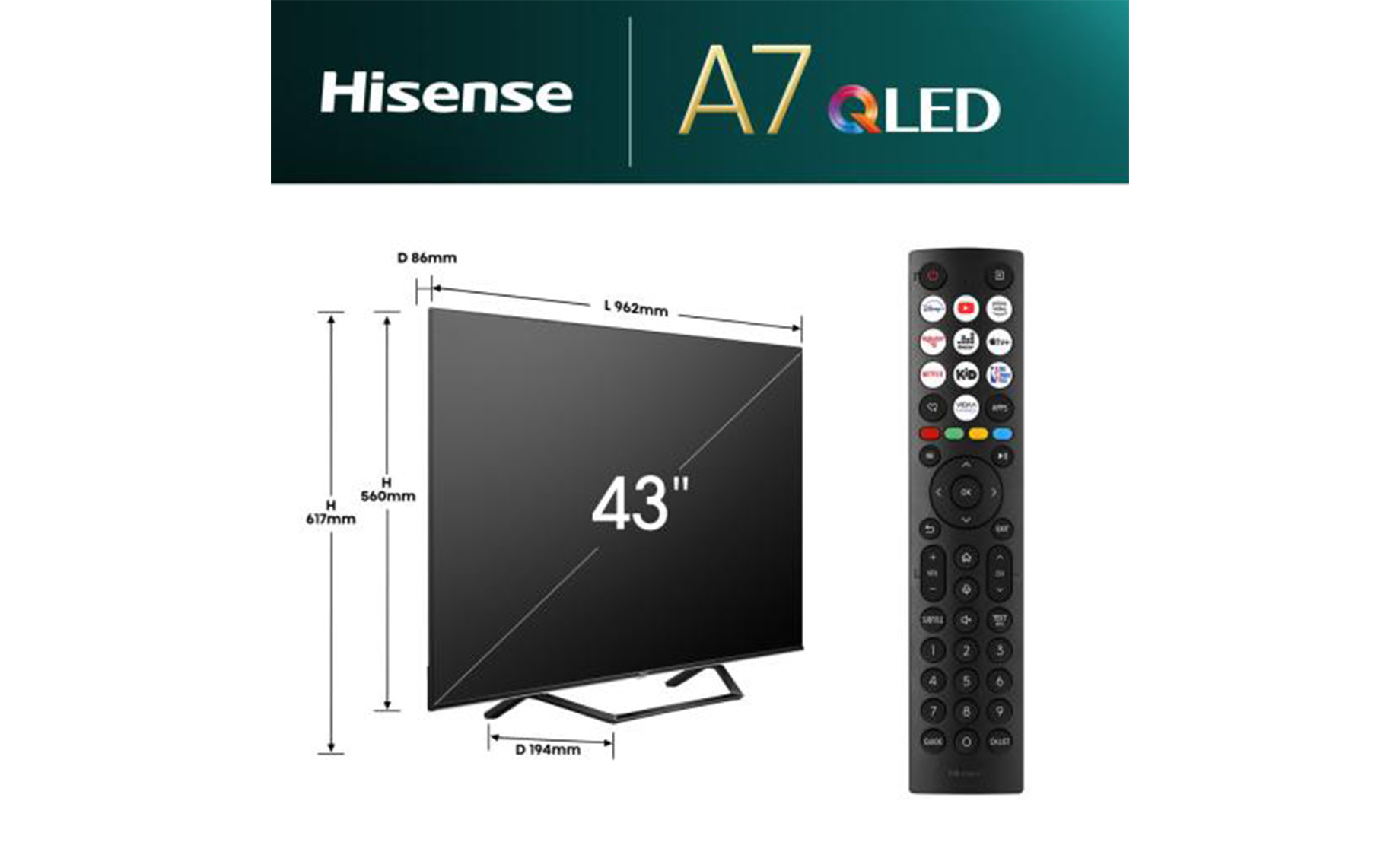 Hisense 43A7NQ televizor