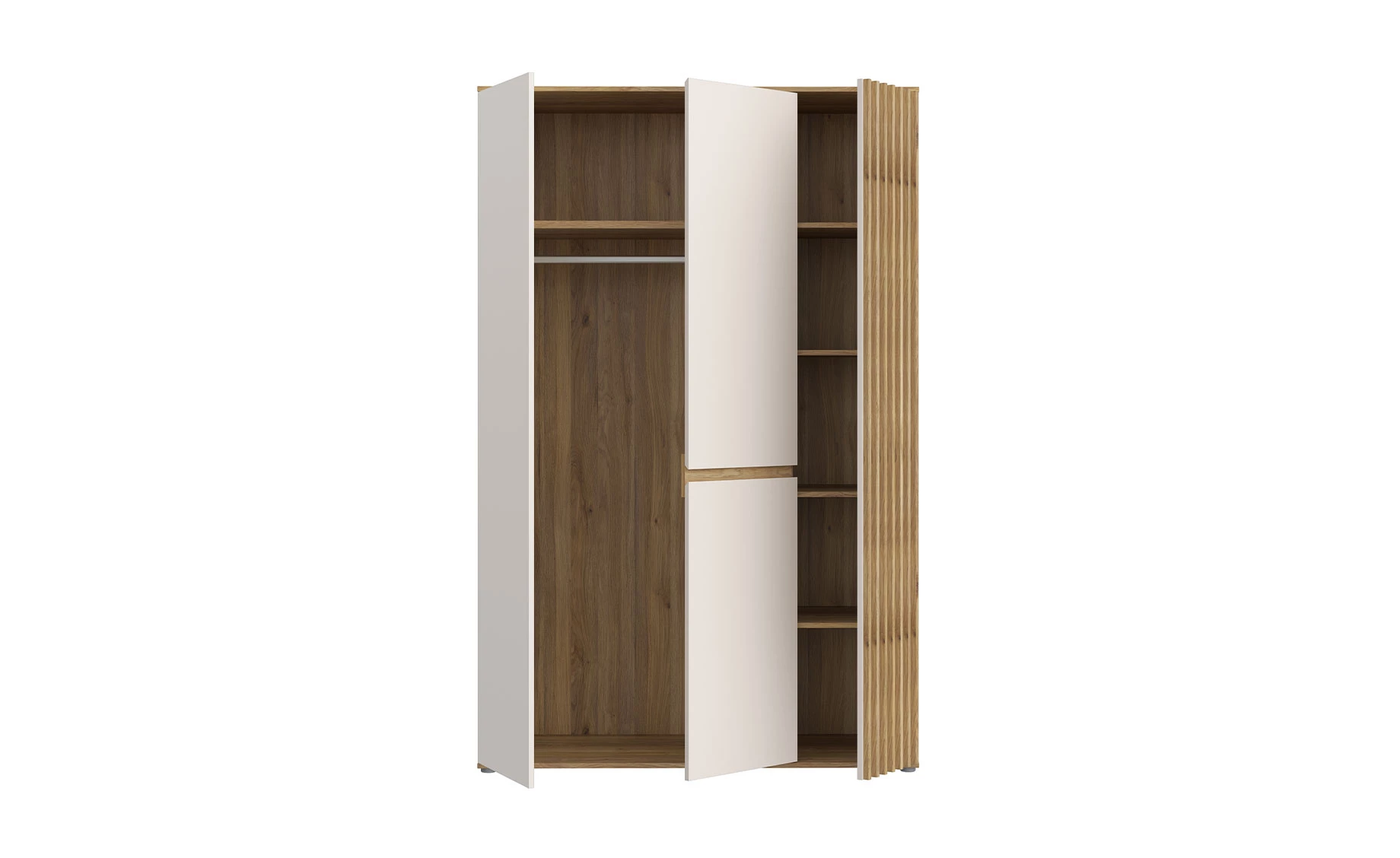 Eliston ormar 3 vrata 128,7x54x200 cm pesak/mauvella hrast