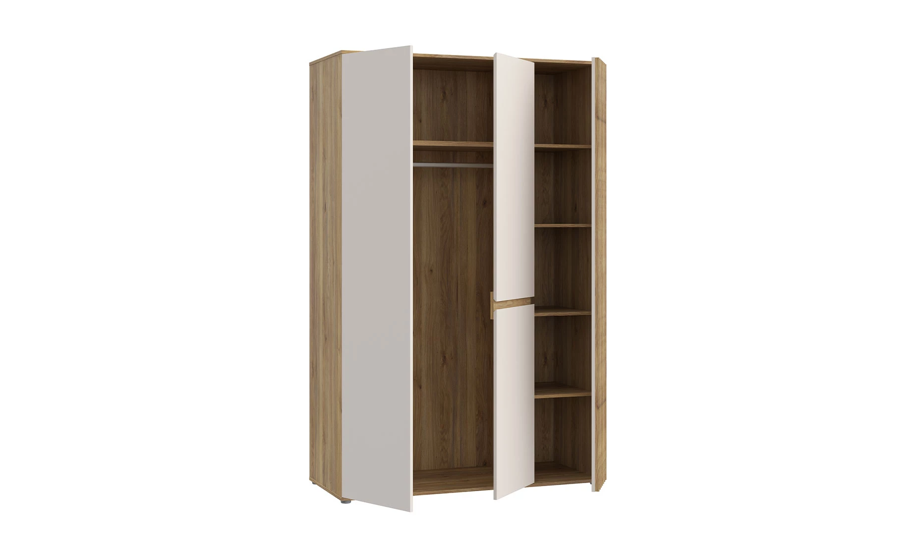 Eliston ormar 3 vrata 128,7x54x200 cm pesak/mauvella hrast