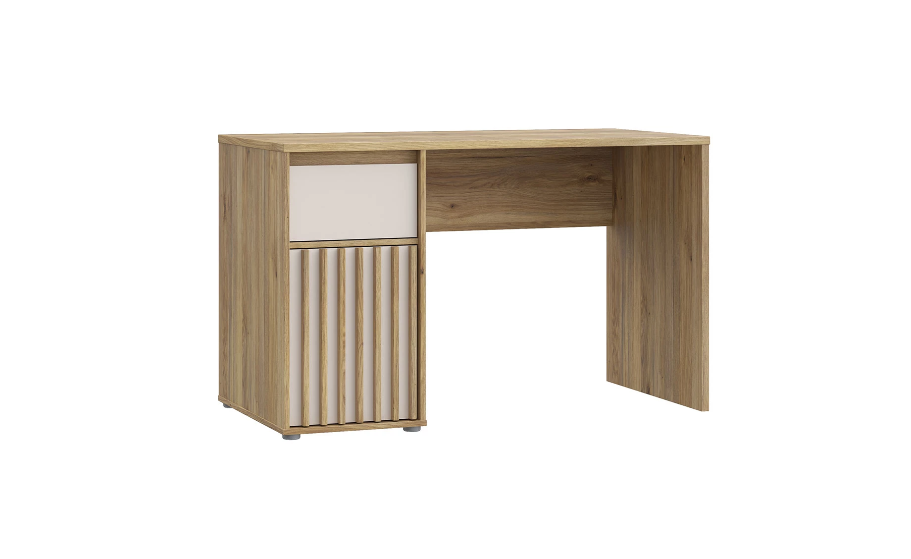 Eliston radni stol 1 vrata + 1 ladica 120x60x74,4 pijesak/mauvella hrast