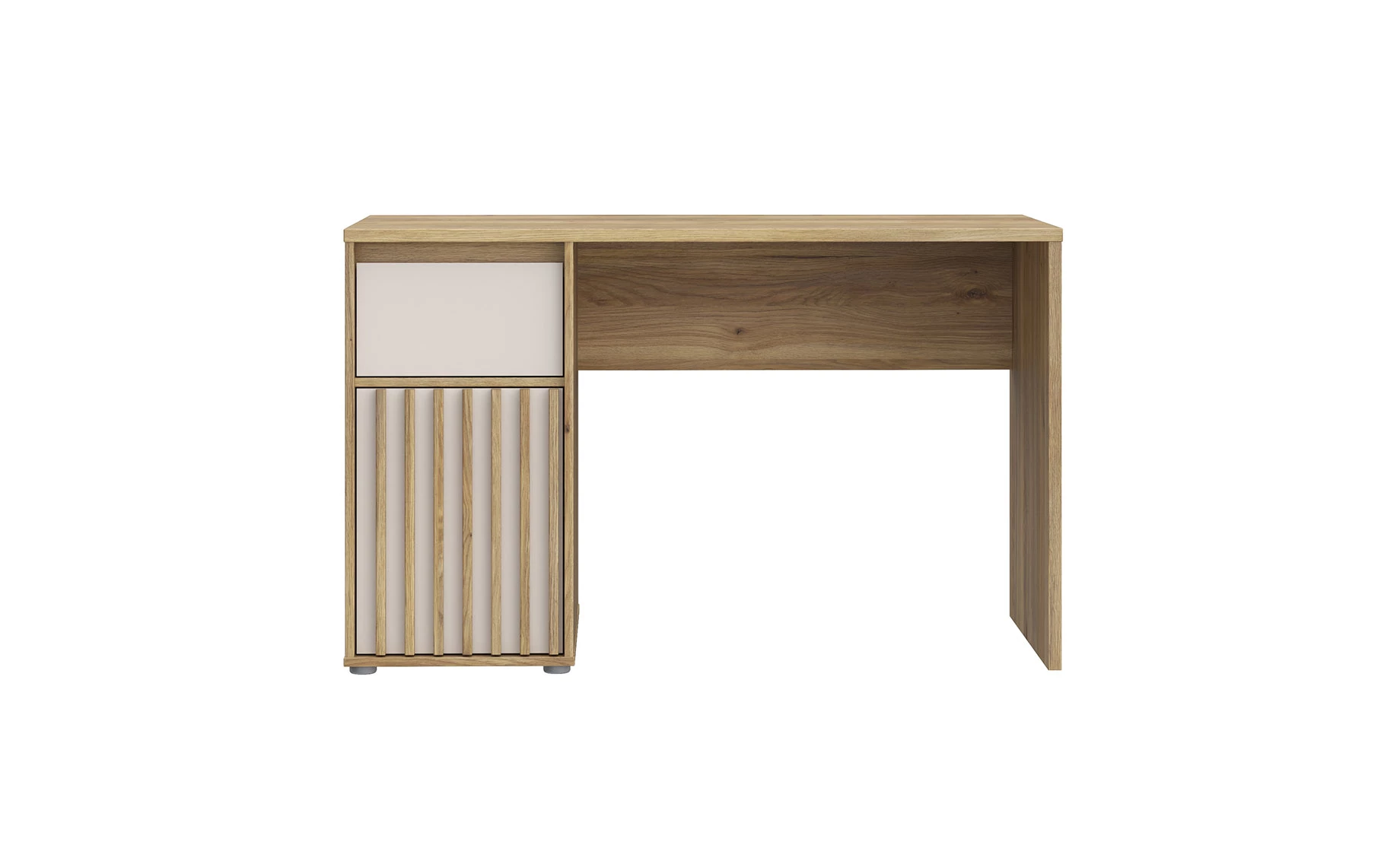 Eliston radni stol 1 vrata + 1 ladica 120x60x74,4 pijesak/mauvella hrast