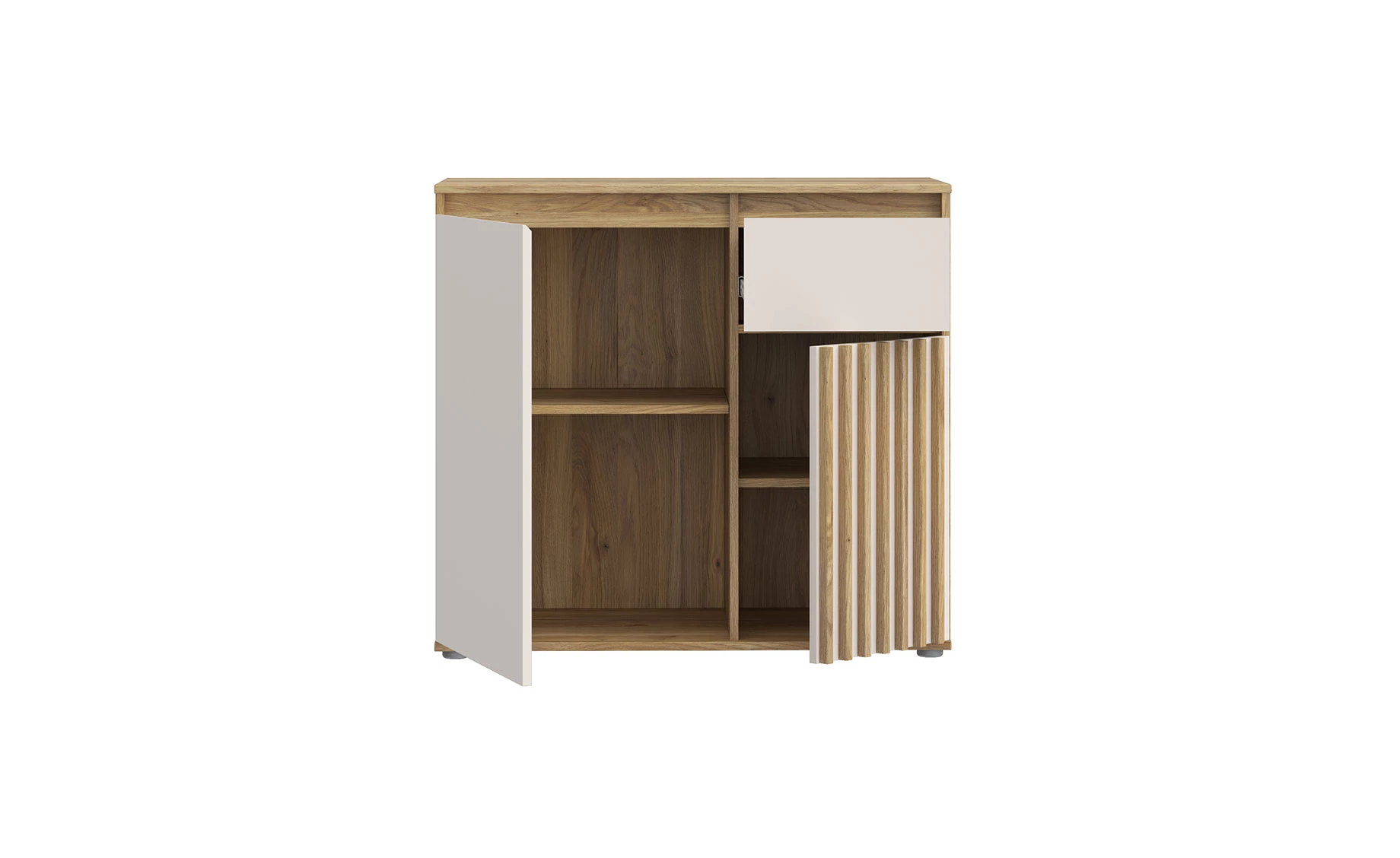 Eliston komoda 2 vrata + 1 fioka 89x41,5x81,7 cm pesak/mauvella hrast