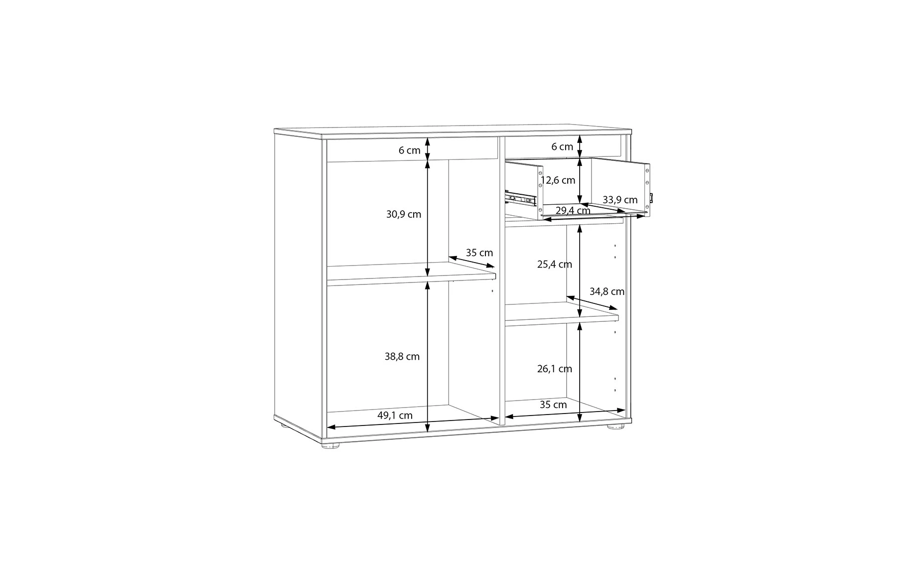 Eliston komoda 2 vrata + 1 fioka 89x41,5x81,7 cm pesak/mauvella hrast