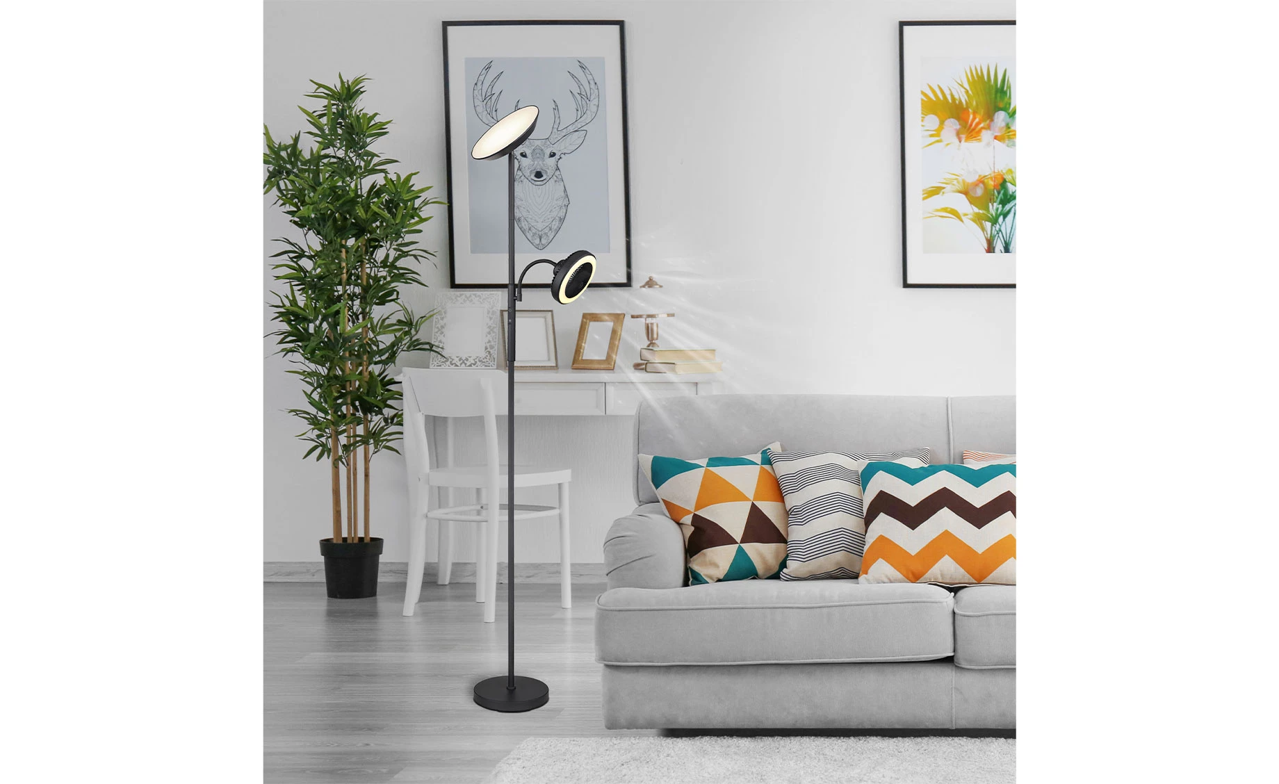 Podna lampa s ventilatorom Davyd LED