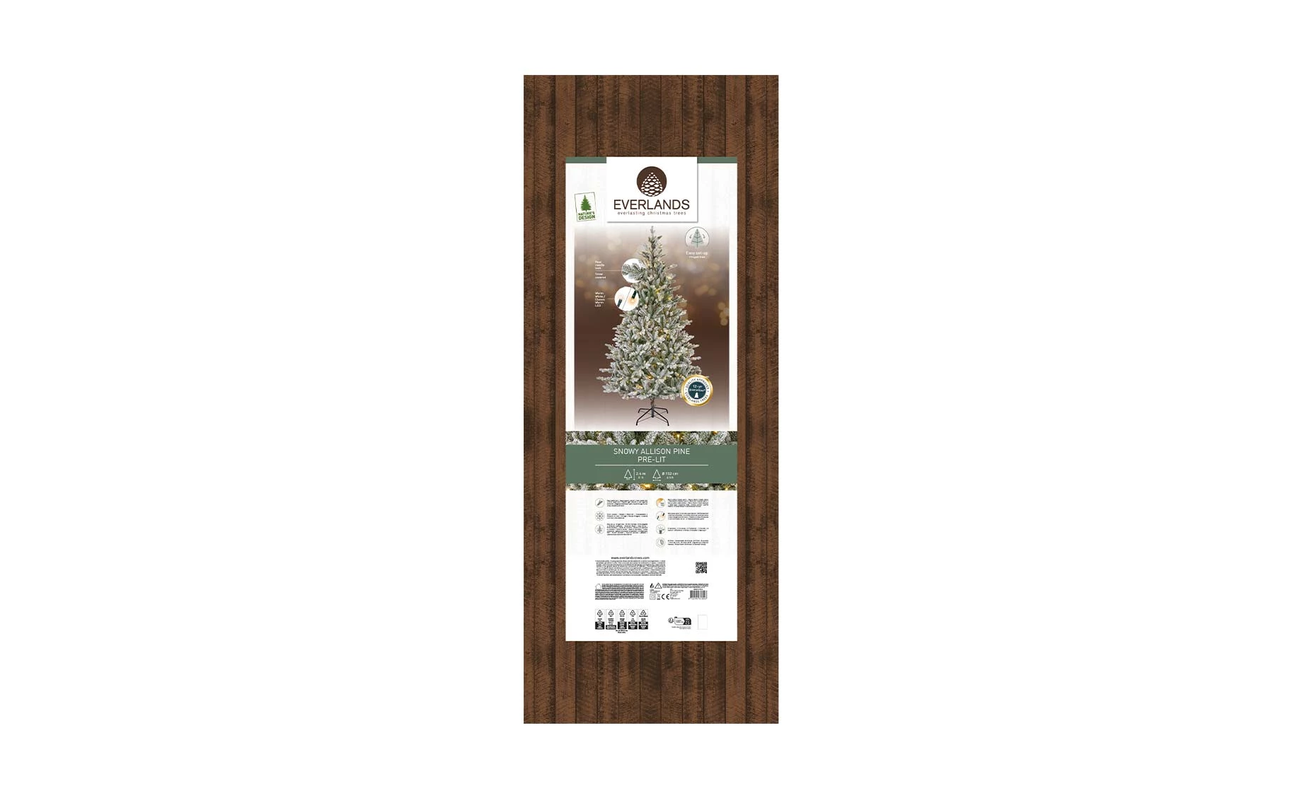 Novogodišnja jelka allison pine snowy 3d 560led 240cm