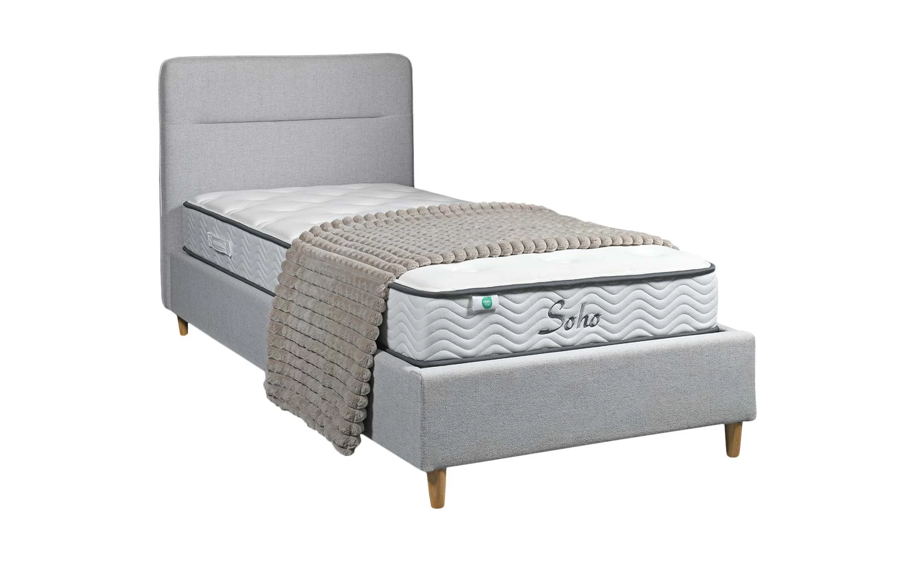 Cesana krevet sa podnicom 105x201x105 cm siva