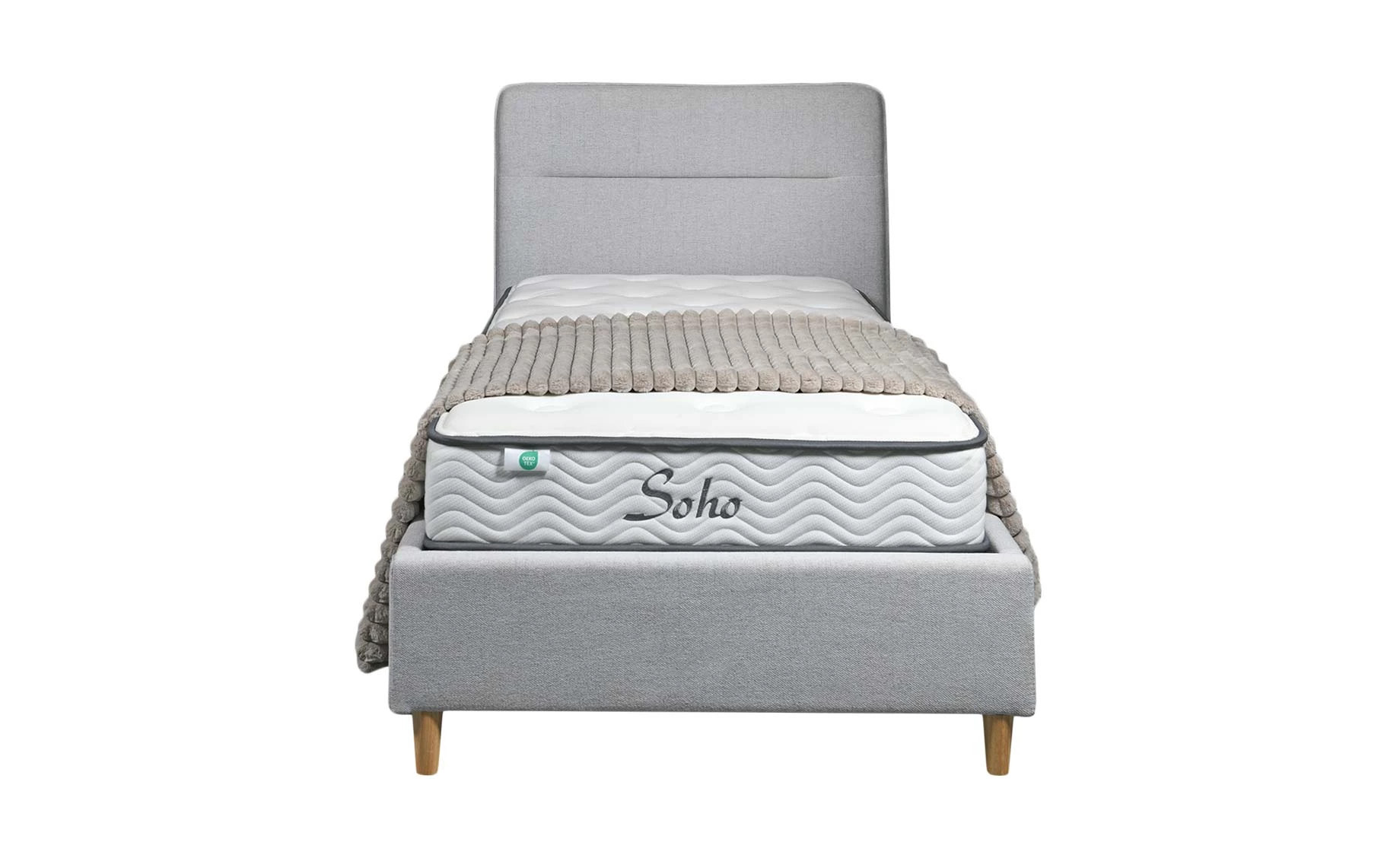 Cesana krevet sa podnicom 105x201x105 cm siva