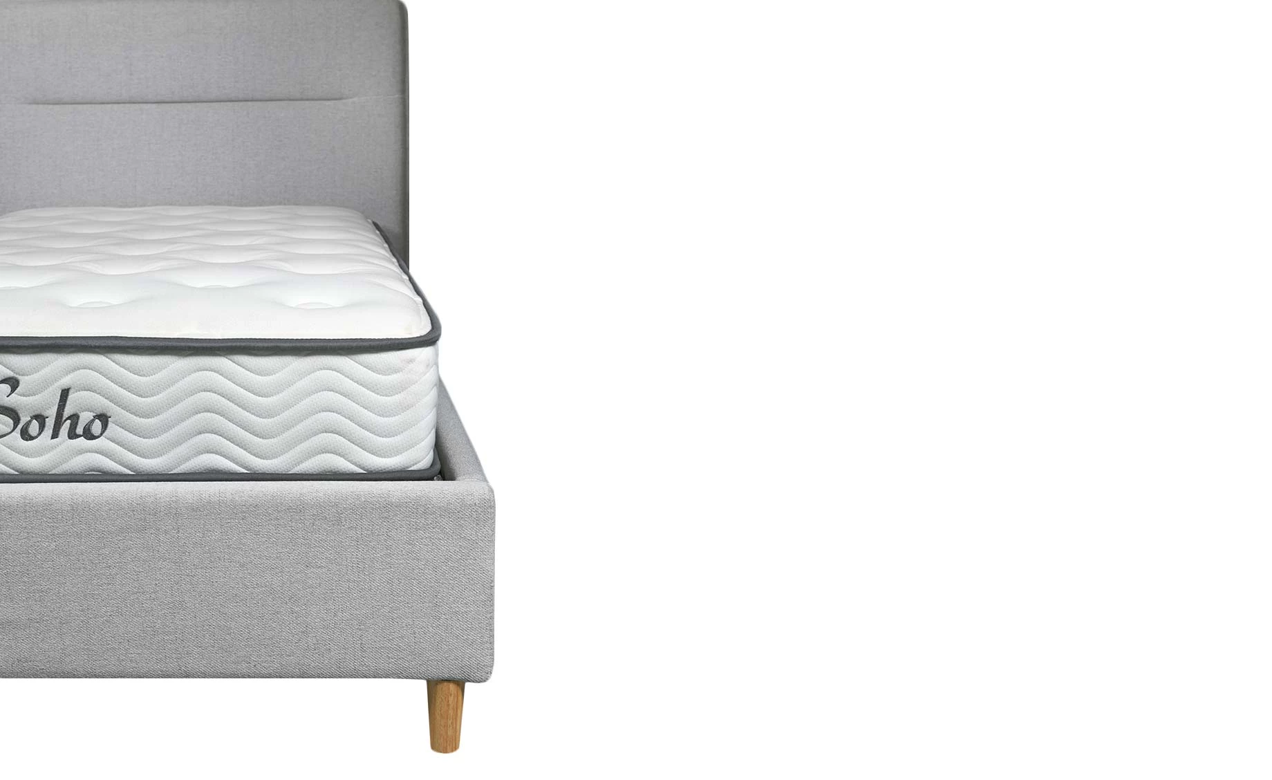 Cesana krevet sa podnicom 105x201x105 cm siva