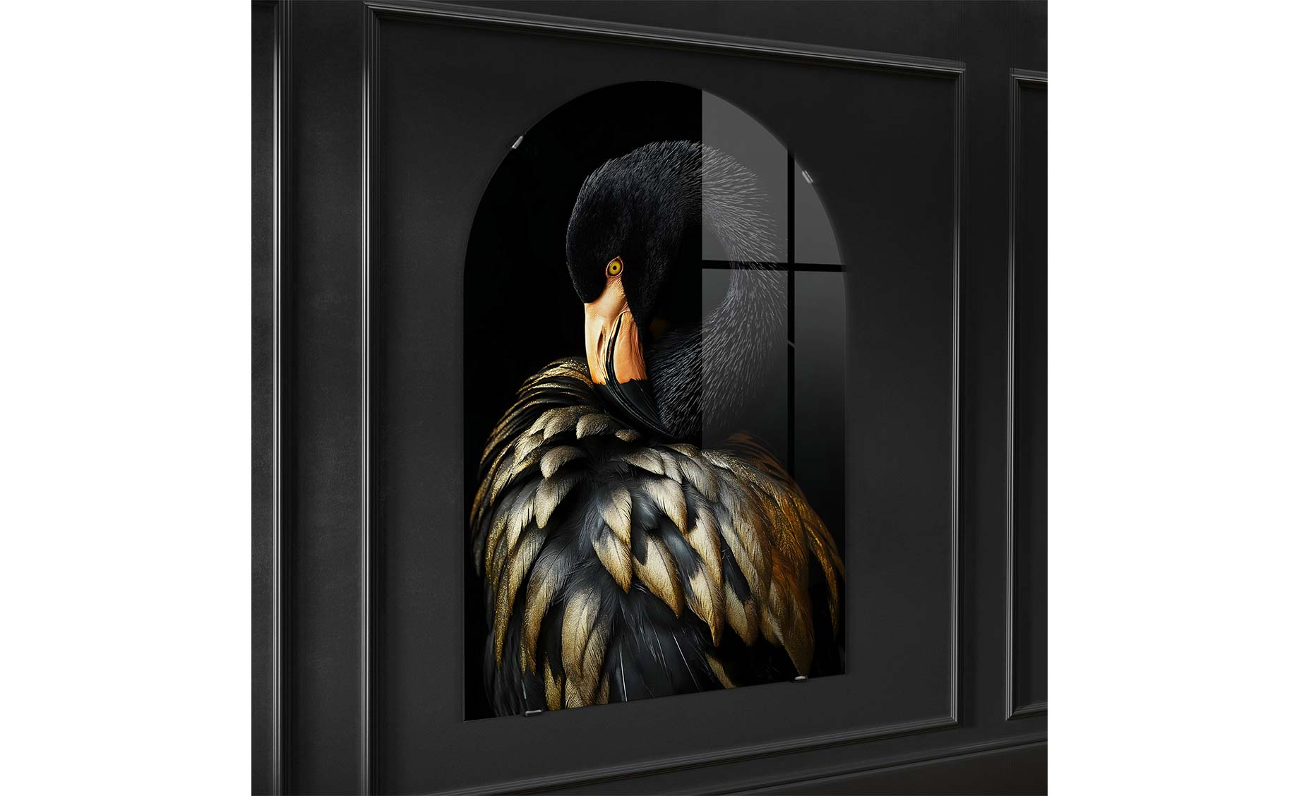 Slika staklo Black Flamingo 70x100cm