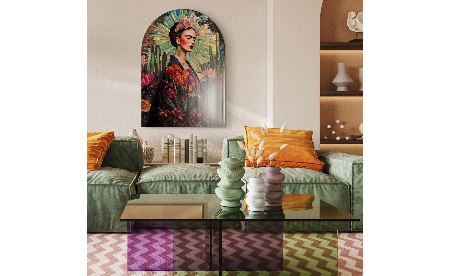 Slika staklo Jardin de Frida 70x100cm