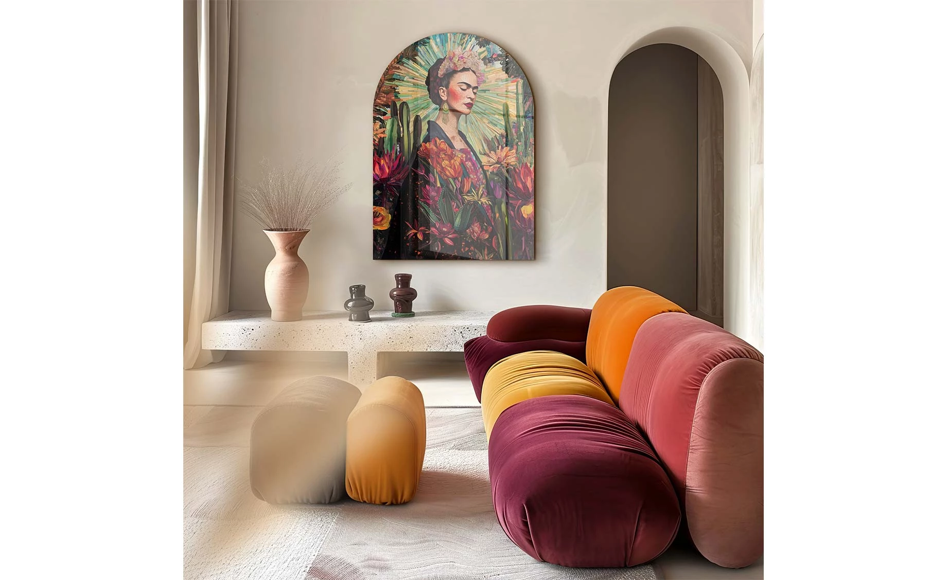 Slika staklo Jardin de Frida 70x100cm