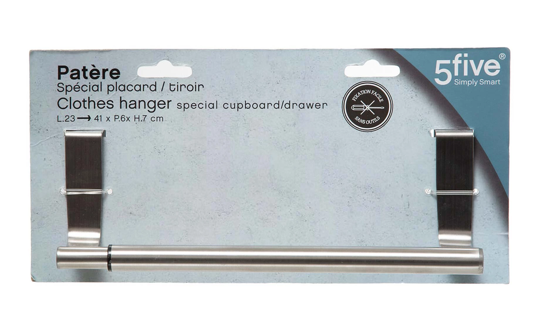 Vešalica na izvlačenje Polly 23-41cm srebrna